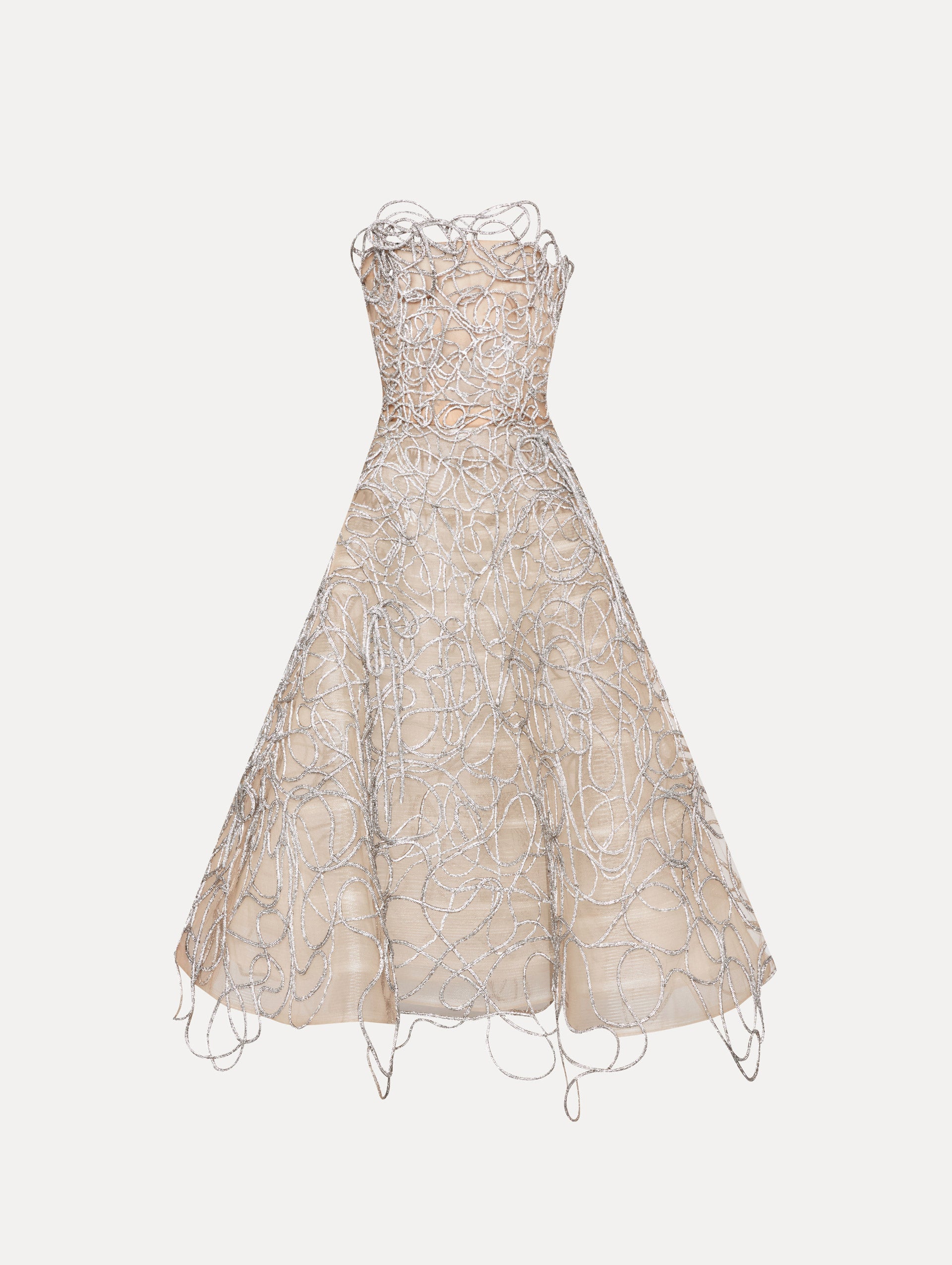 Crystal Embroidered Cord Gown Crystal Embroidered Cord Gown