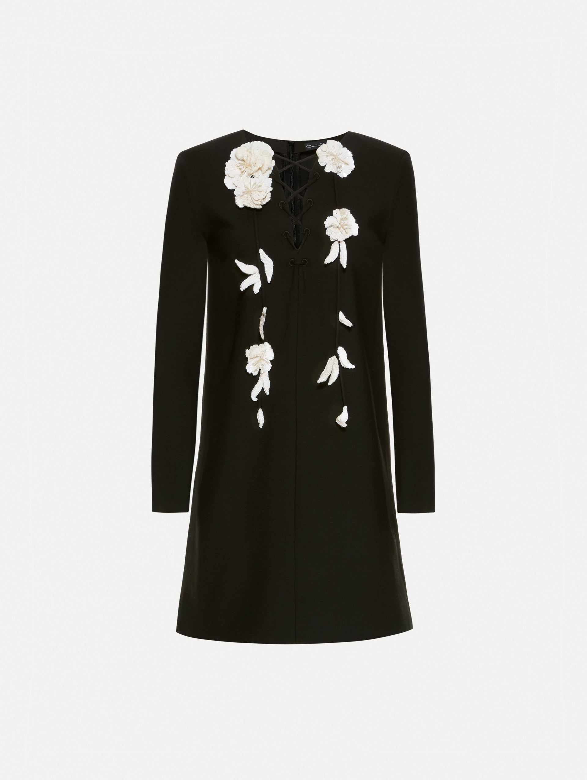 Floral Lace-Up Shift Dress Floral Lace-Up Shift Dress