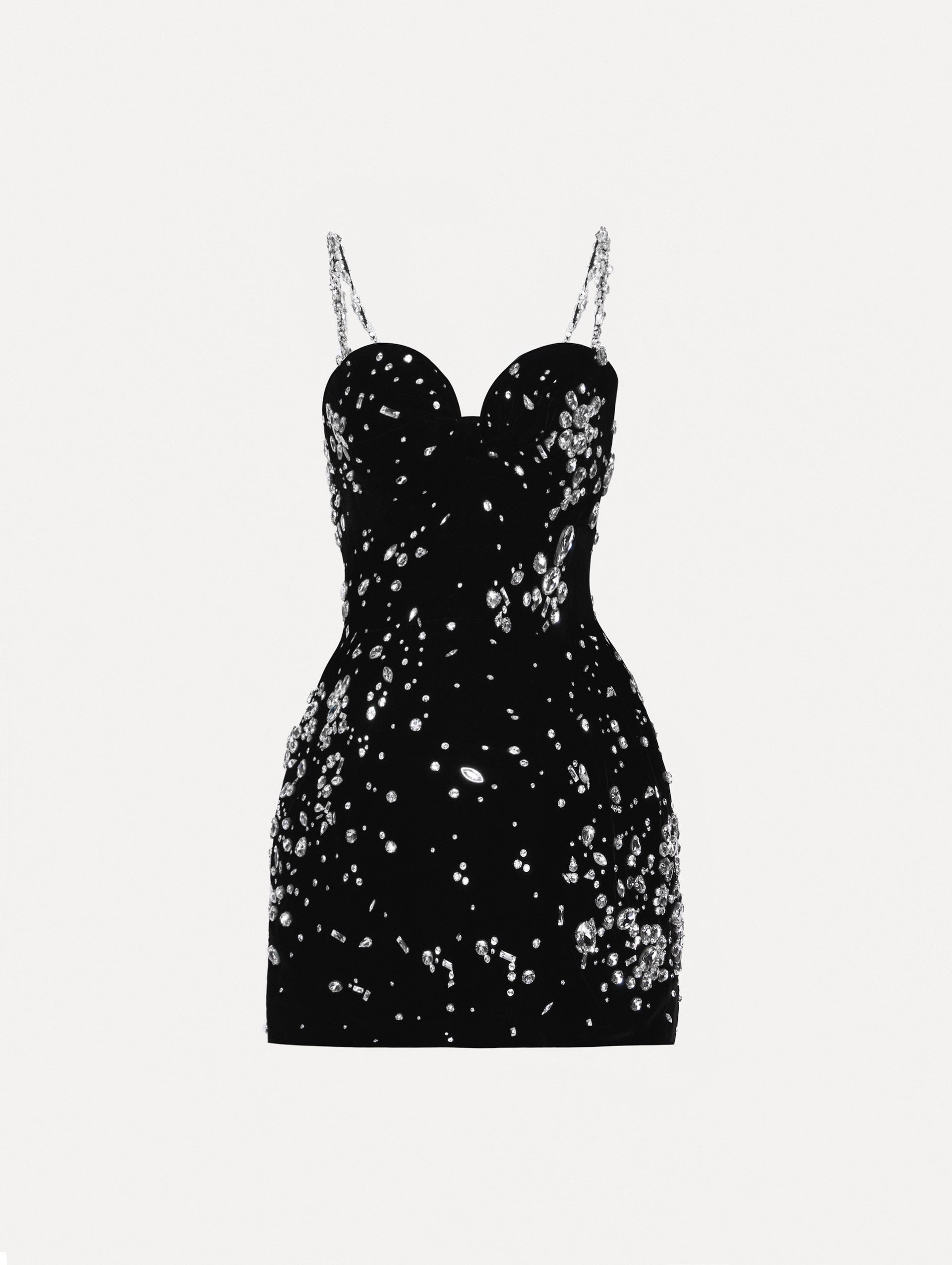 Crystal Cluster Embroidered Dress Crystal Cluster Embroidered Dress