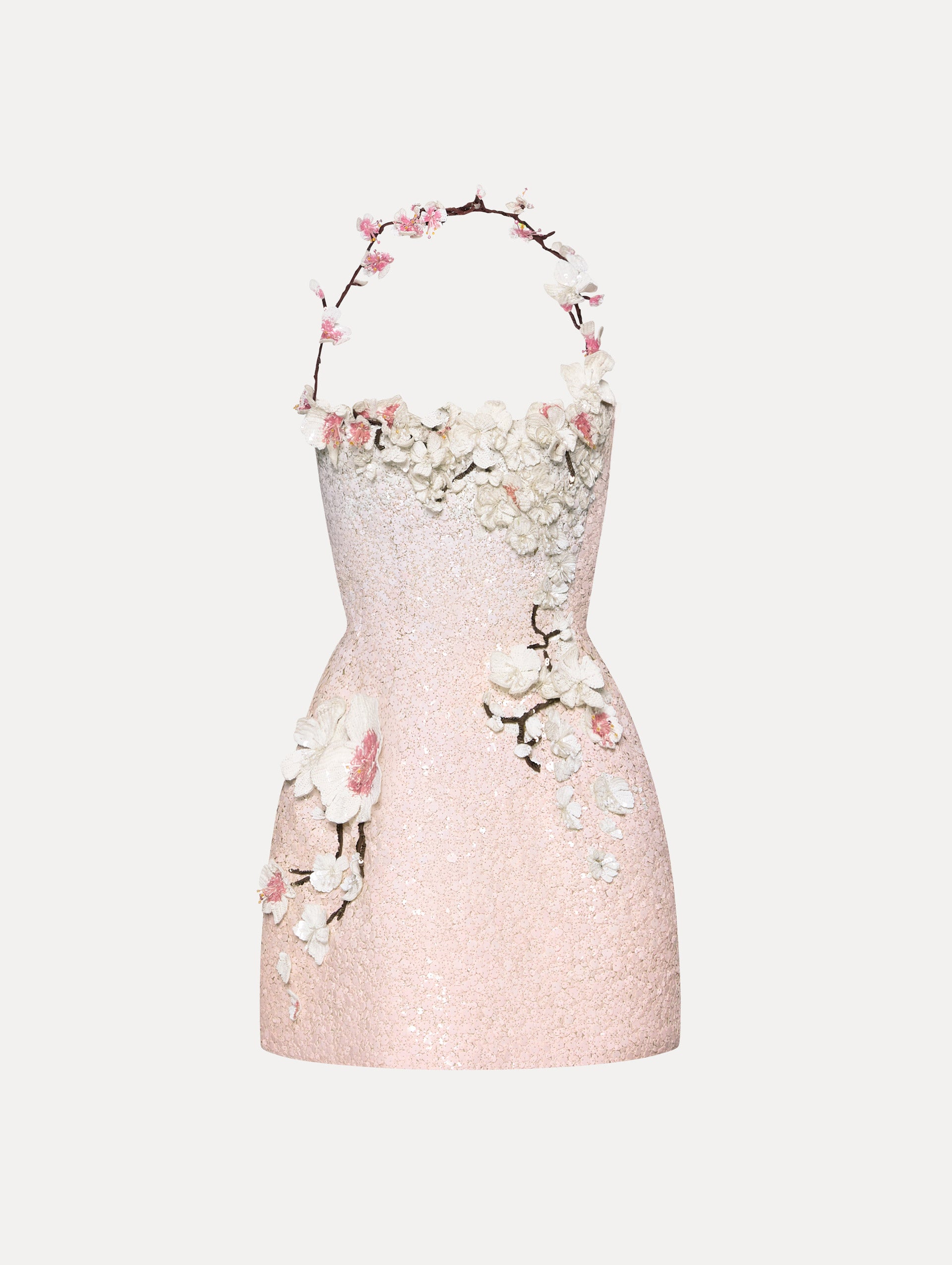 Cherry Blossom Sequin Cocktail Dress