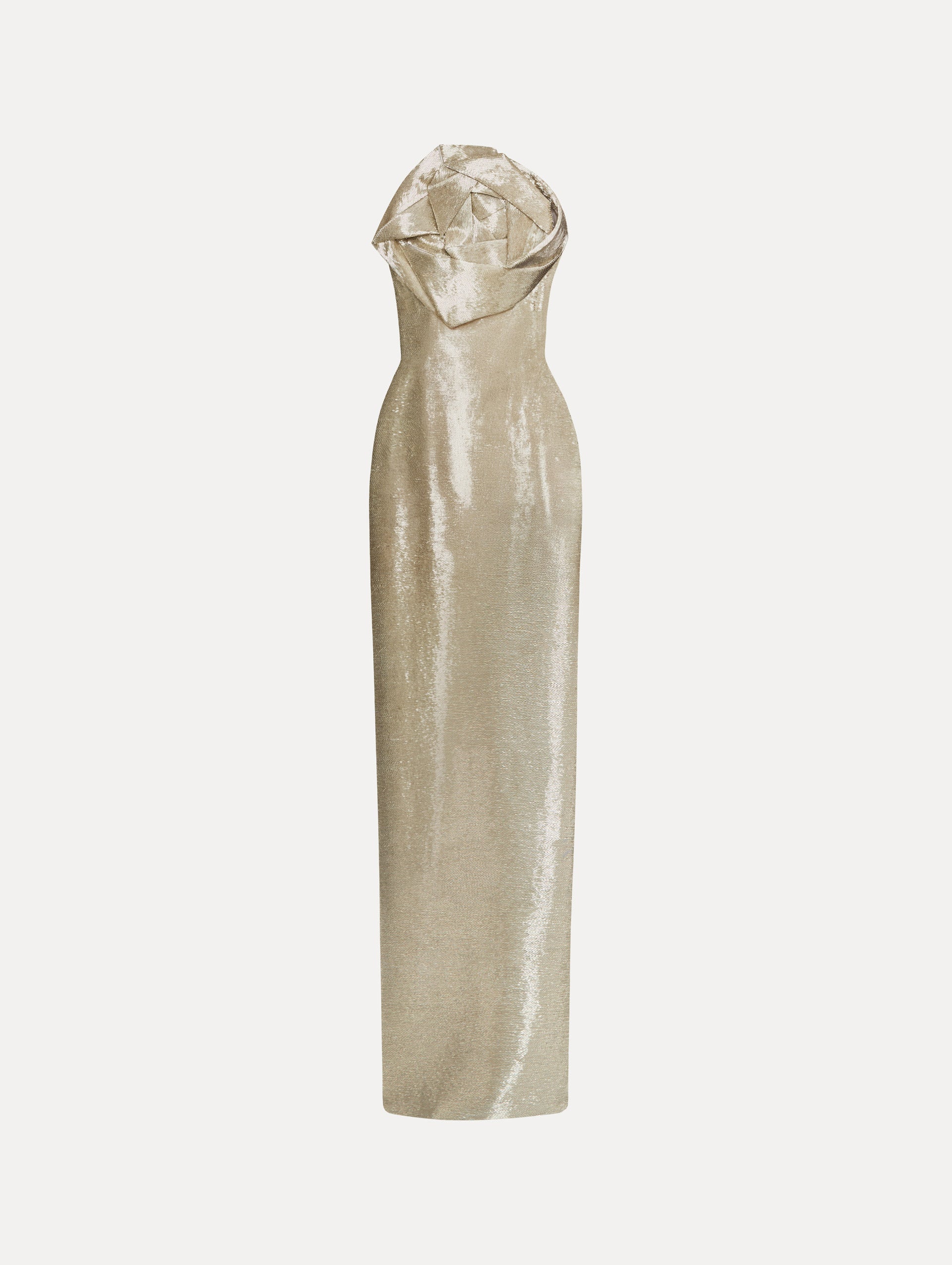 Rosette Bugle Bead Column Gown Rosette Bugle Bead Column Gown