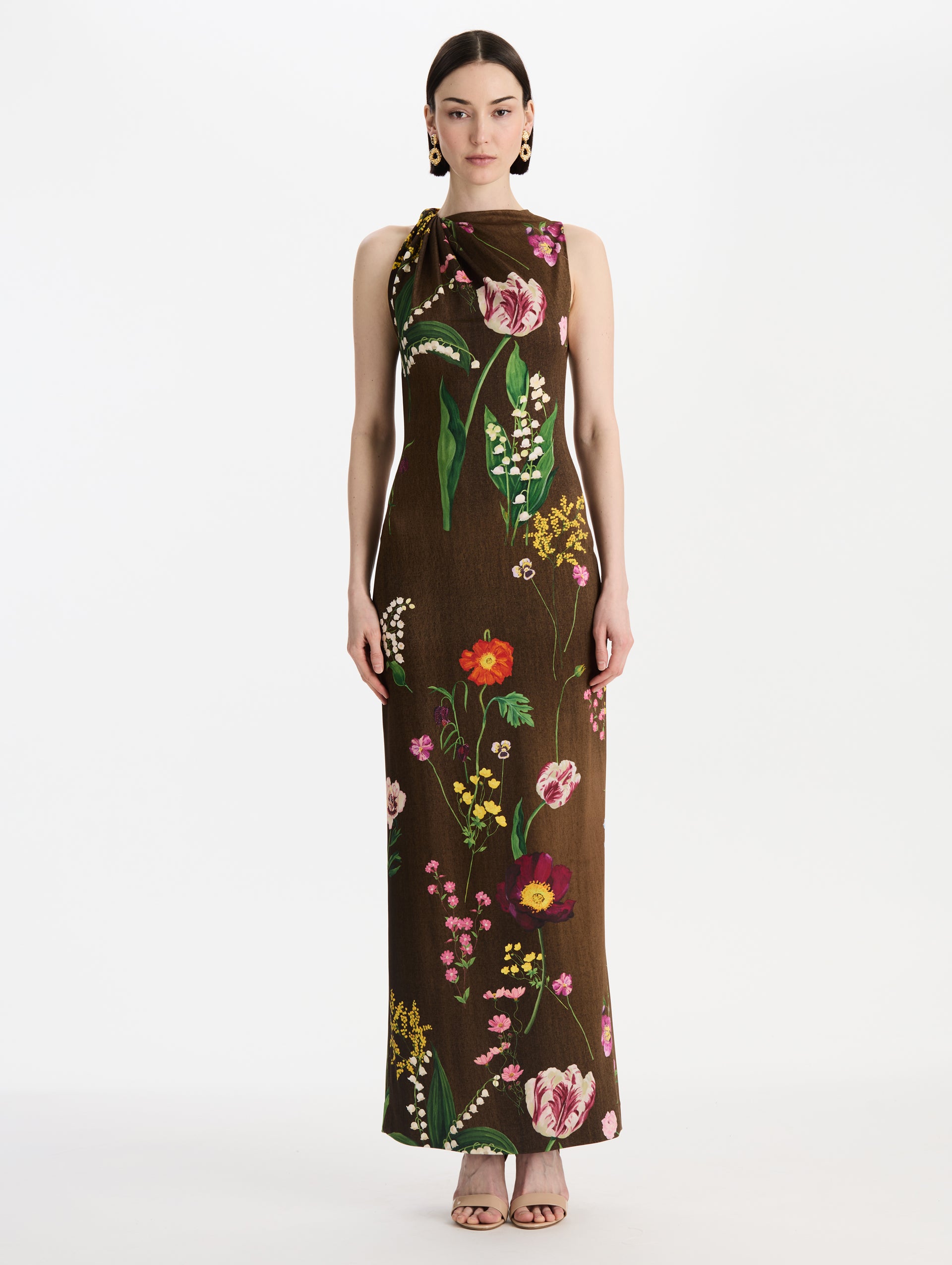 Mixed Botanical Milano Jersey Dress Mixed Botanical Milano Jersey Dress