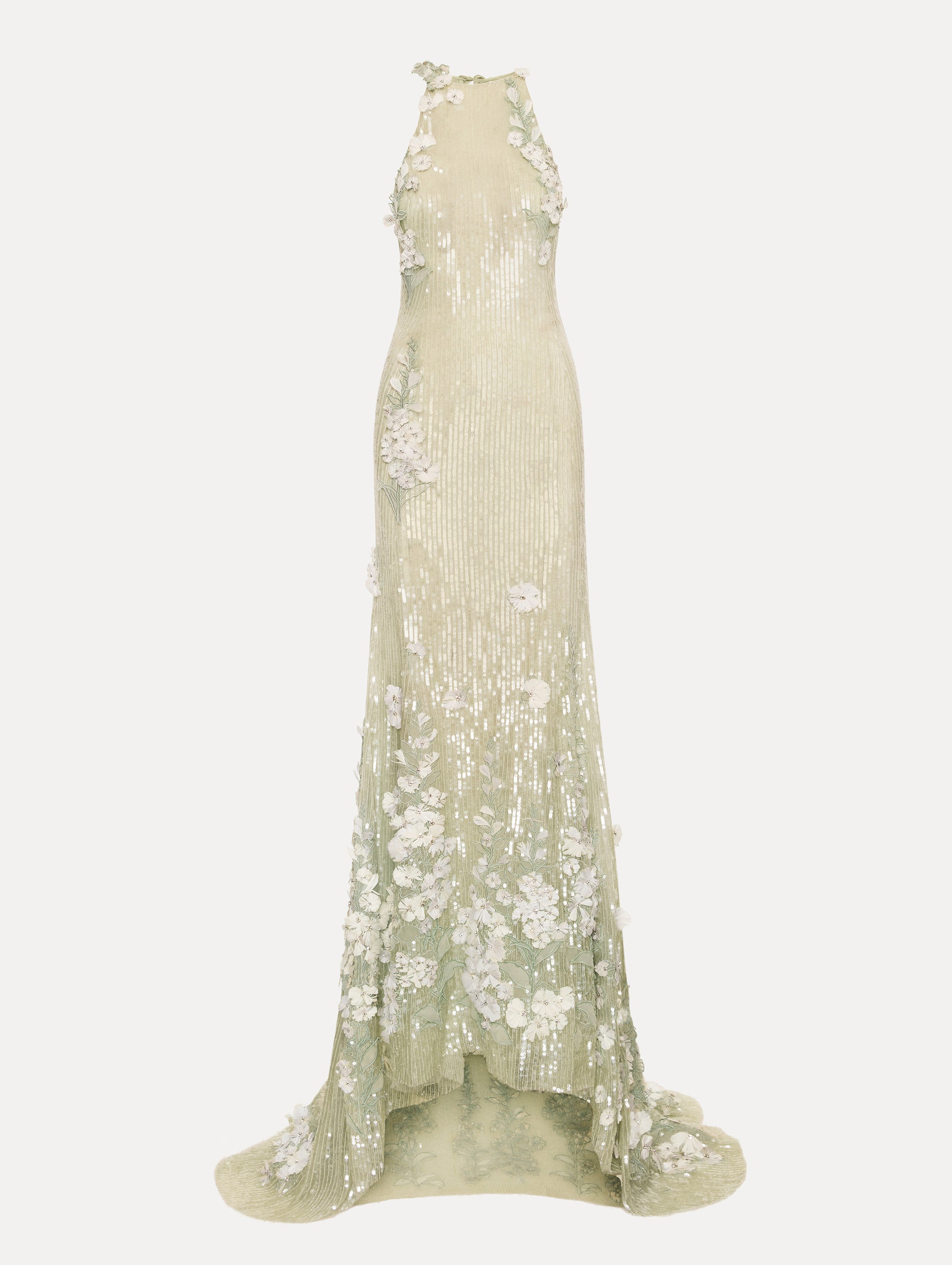 Foxglove Embroidered Sequin Tulle Gown