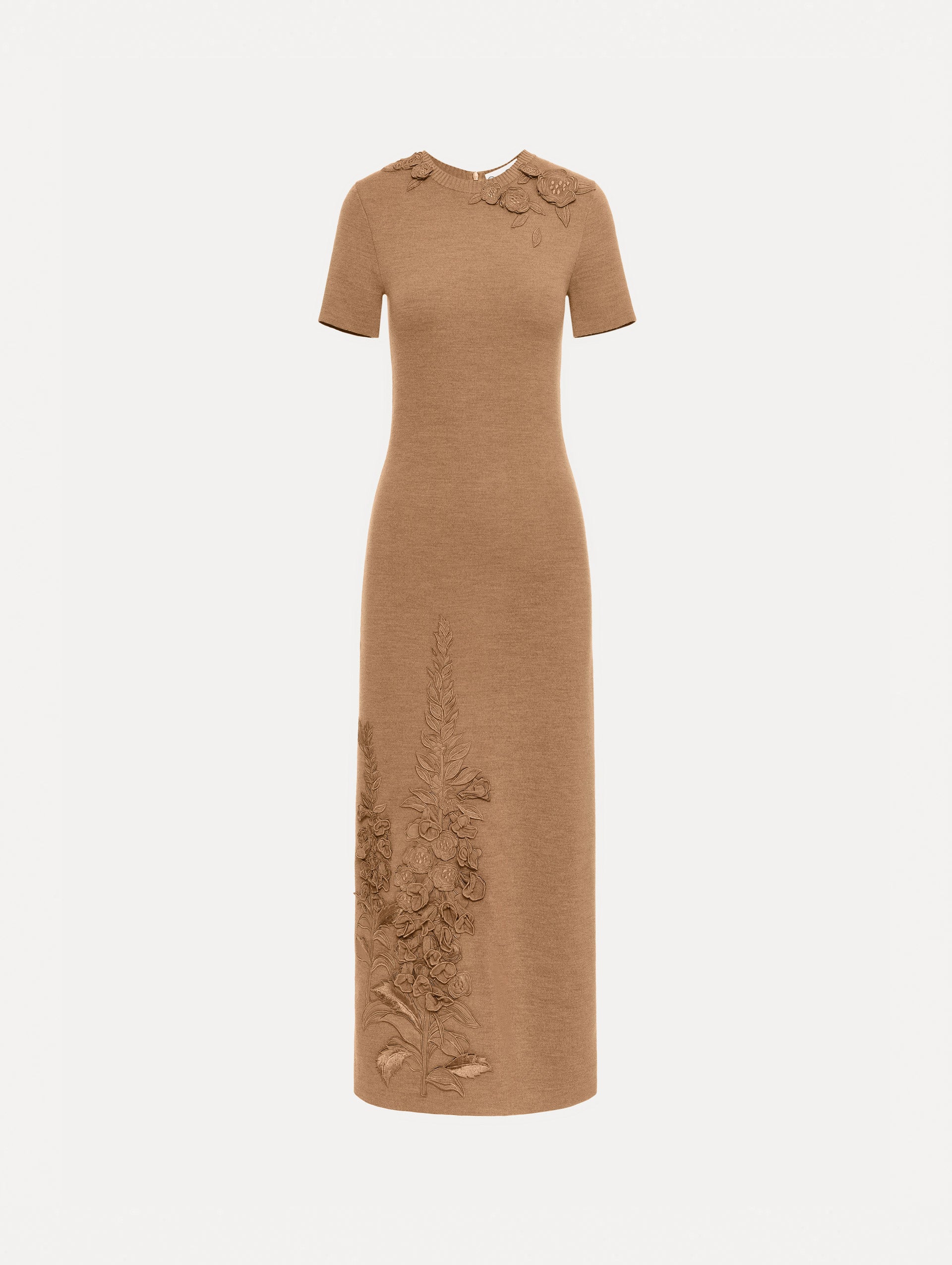 Foxglove Embroidered Knit Dress