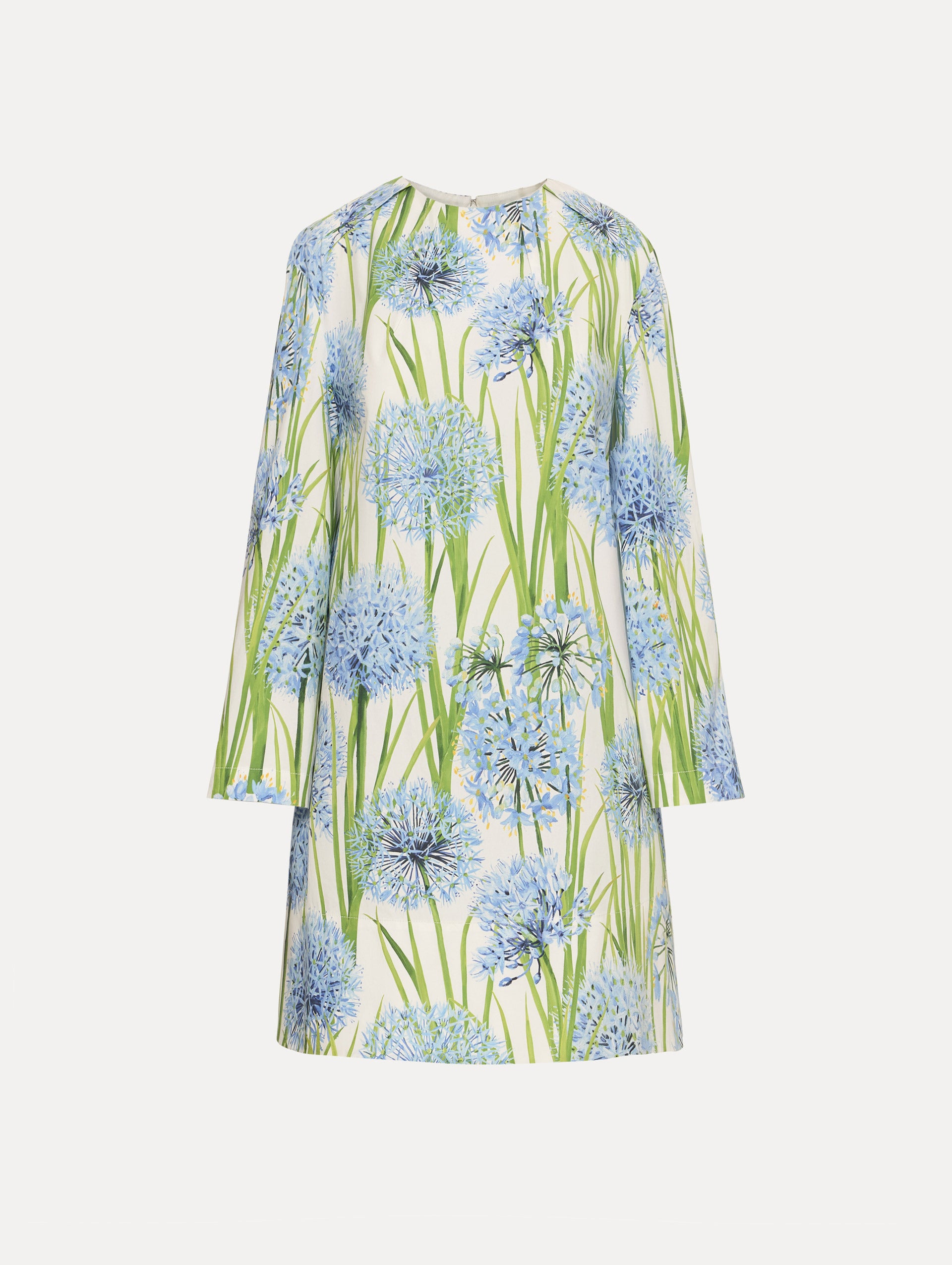 fitted lace wedding dress Always The One Slate Blue Floral Shift Dress – Shop the Mint main image 1
