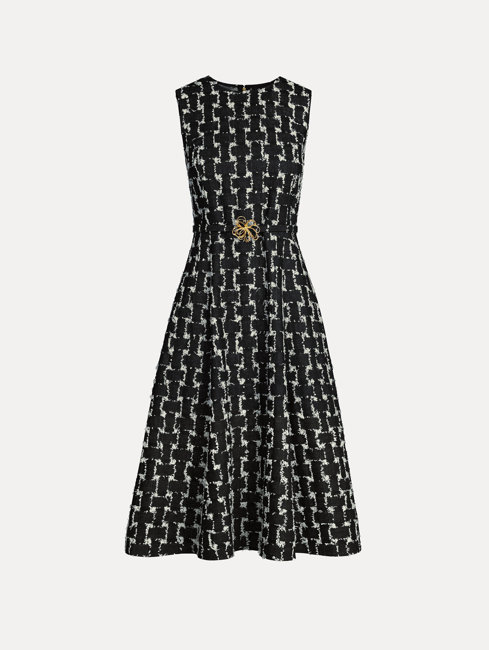 Oscar de La Renta Woven Jacquard Midi Dress