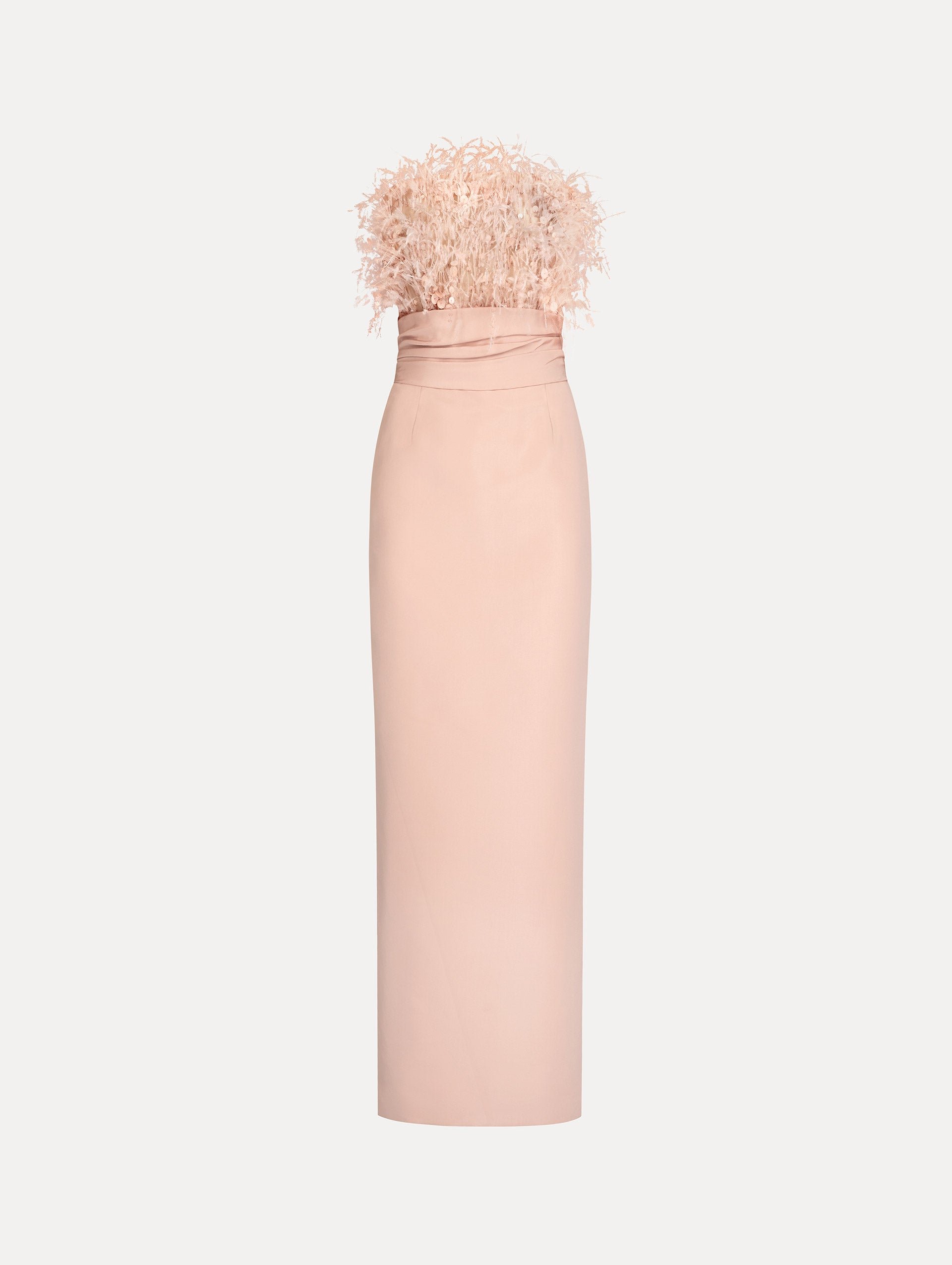 Oscar de La Renta Strapless Point D'esprit Silk Gown - Blush Oscar de La Renta Strapless Point D'esprit Silk Gown - Blush