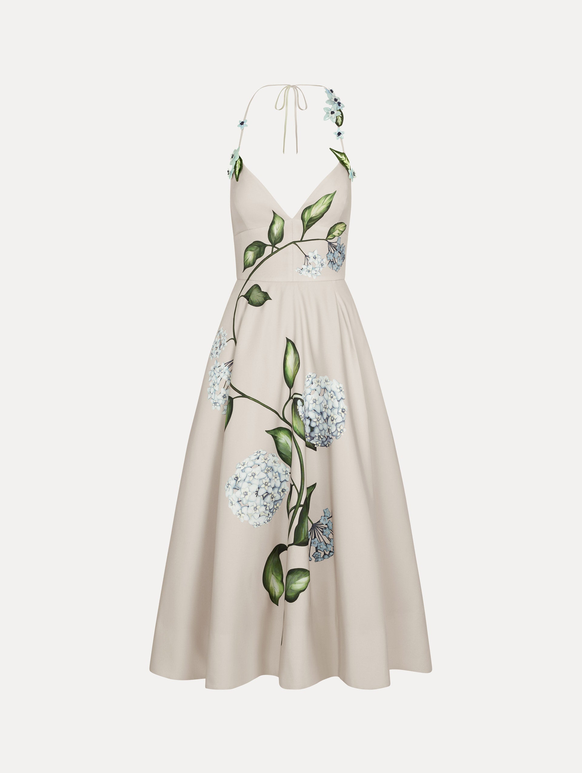 white christmas dresses Flowy Prom Dresses,Blue Prom Dress with Slit main image 0