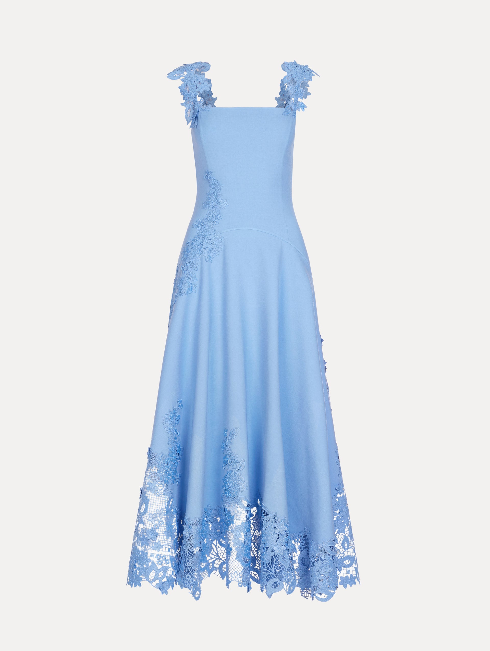 Oscar de La Renta | Porcelain Flower Guipure Dress Oscar de La Renta | Porcelain Flower Guipure Dress