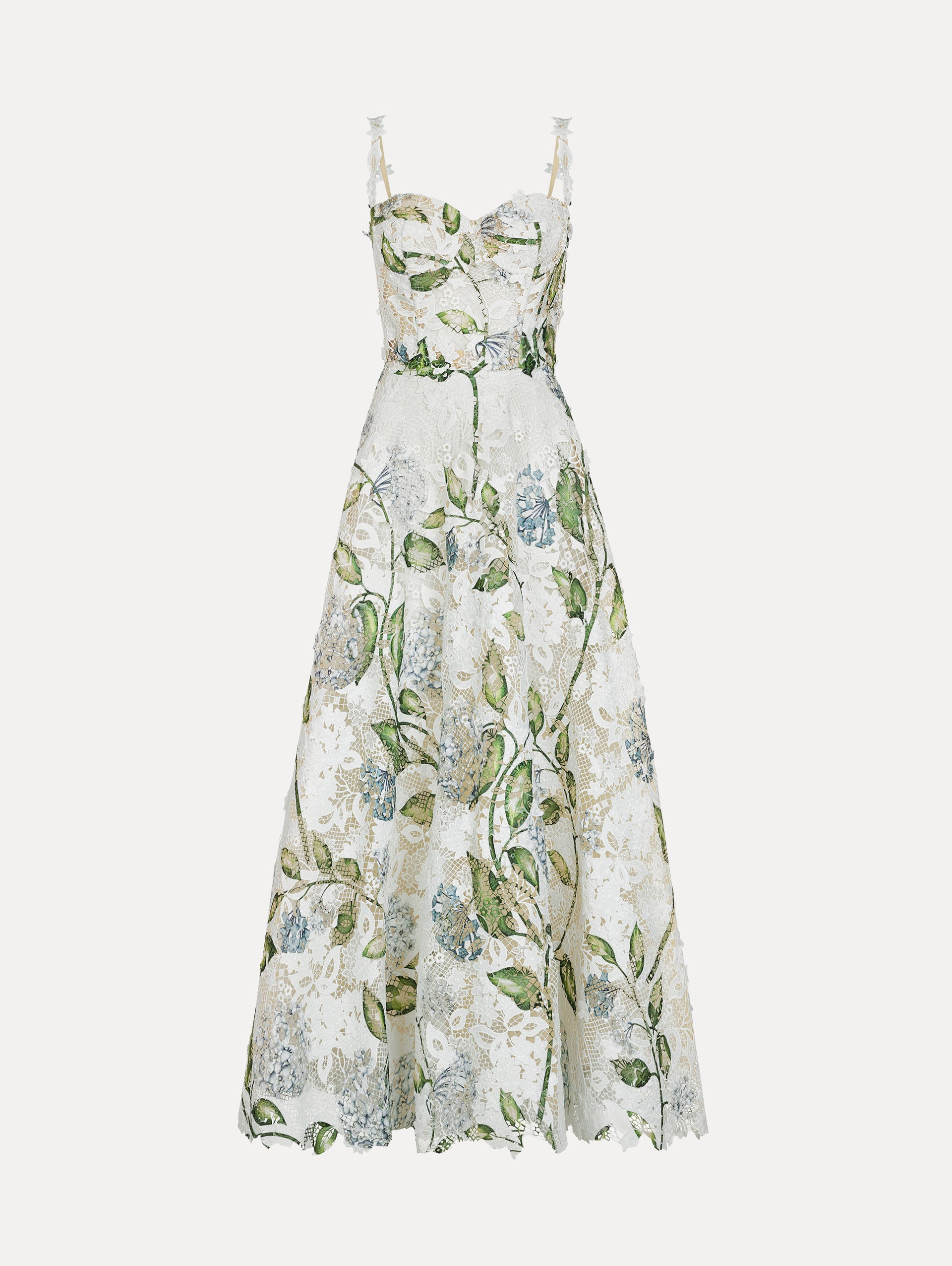 brock collection bridesmaid dresses Oscar de La Renta Porcelain Flower Guipure Cocktail Dress