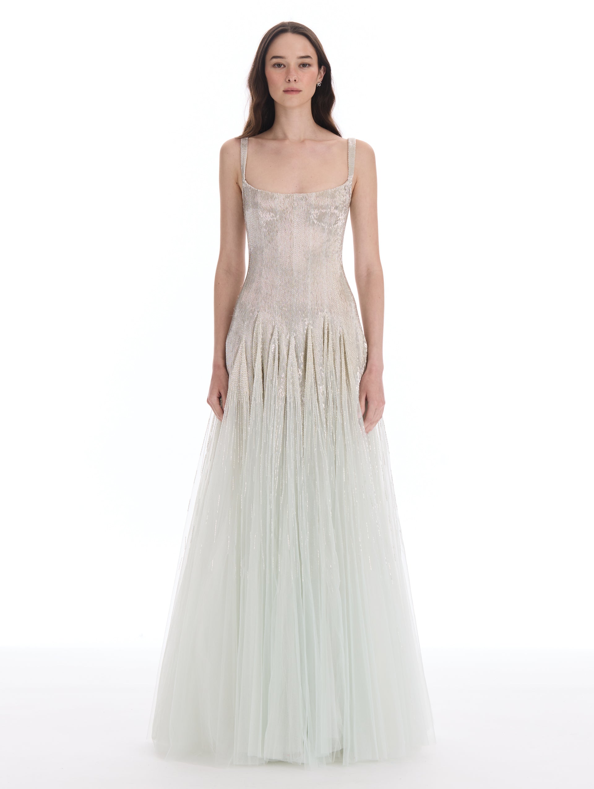 Bugle Bead Embroidered Gown 12