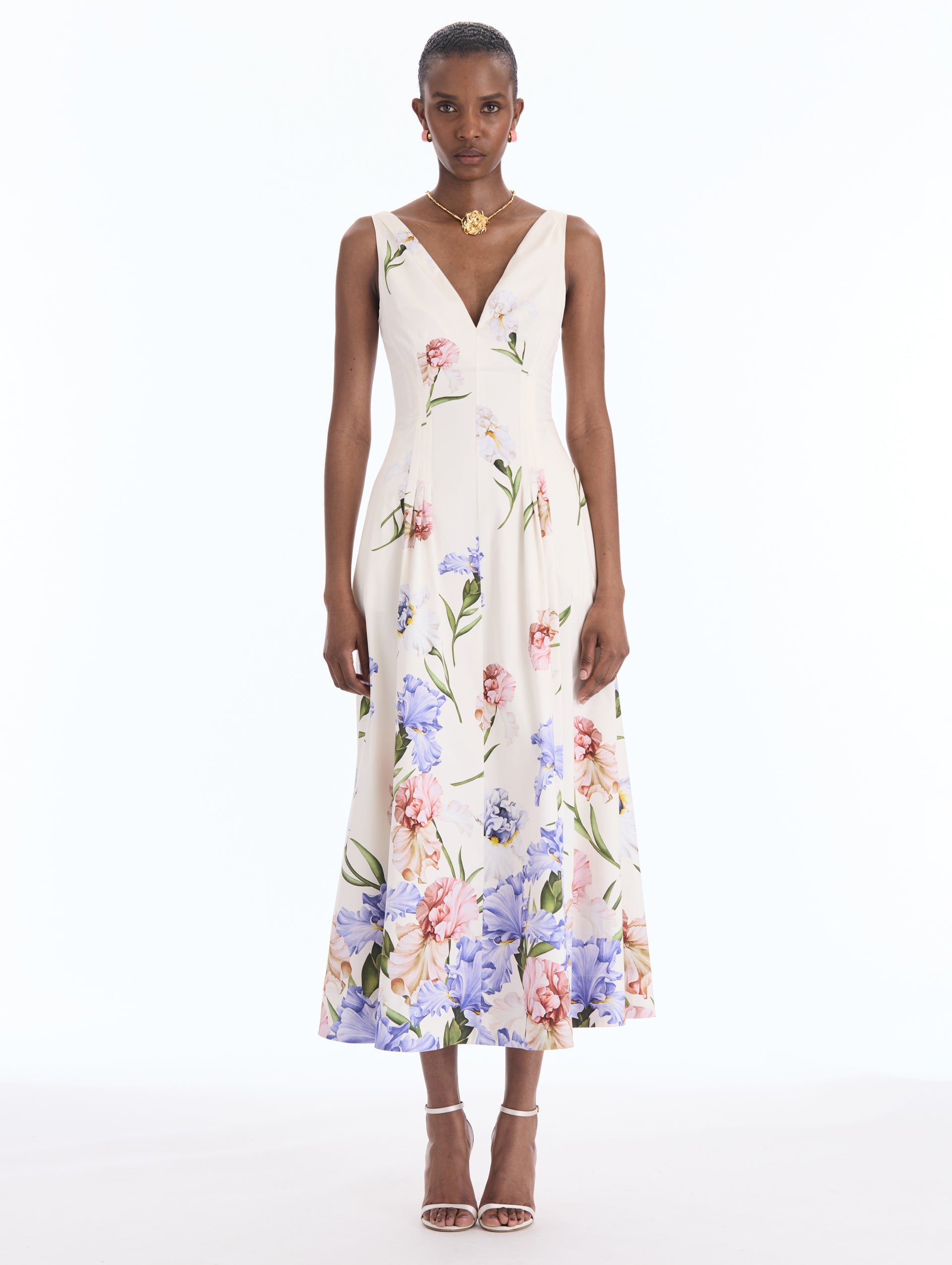 Degradé Iris Cotton Poplin Dress 0