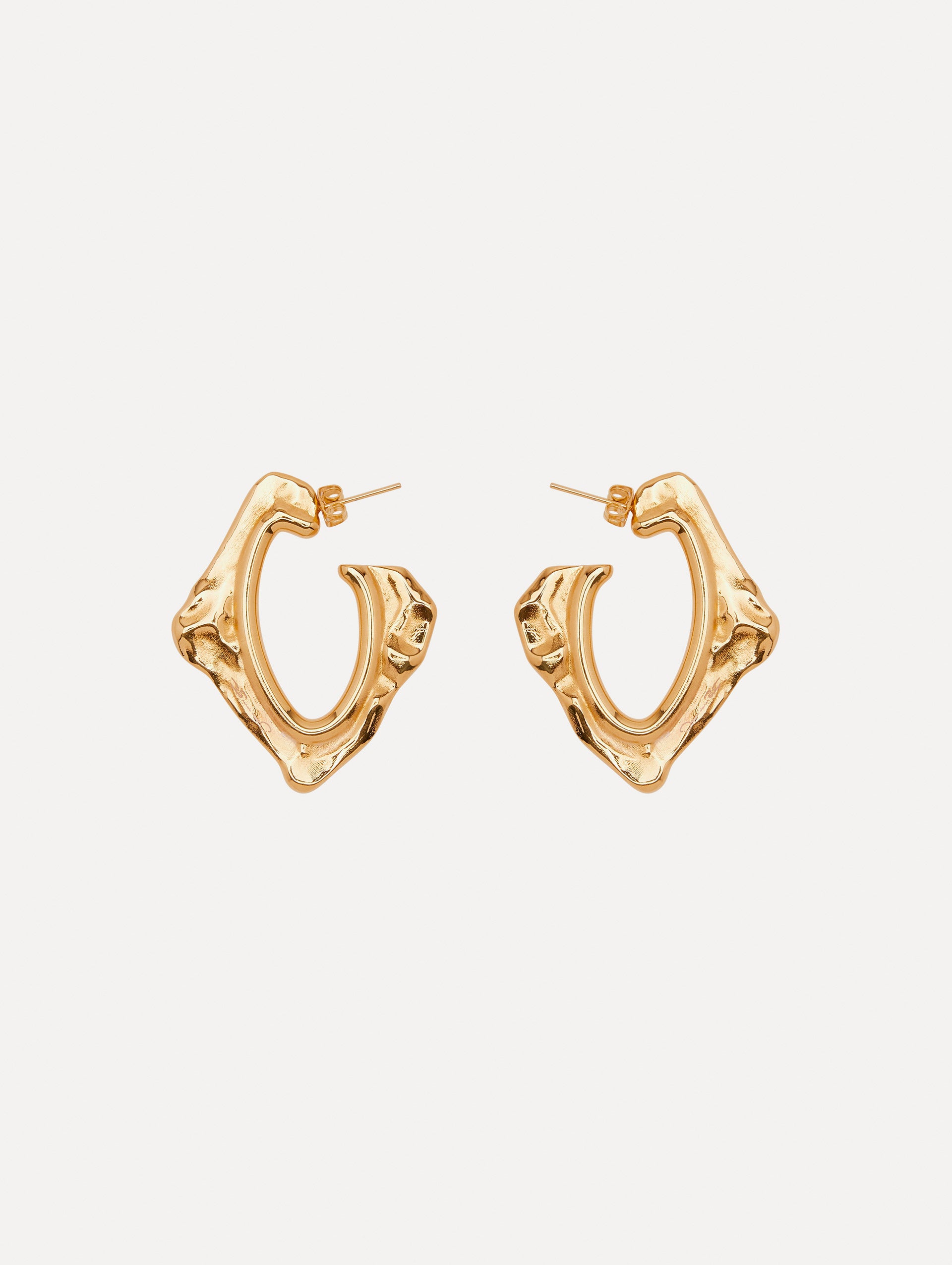 Small Abstract O Hoop Earrings