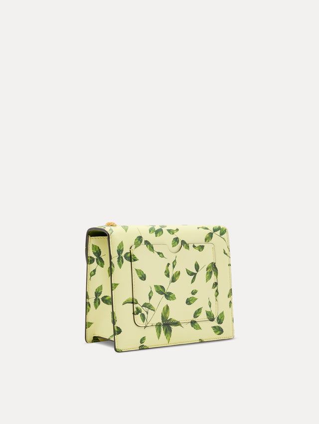 Yellow English Rose Printed Mini TRO Bag Side View