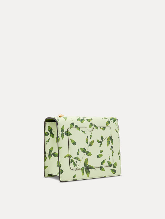Mint English Rose Printed Mini TRO Bag Side View