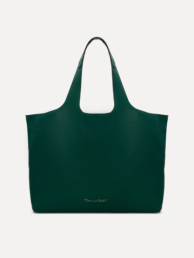 The Topaz Tote in Green Front View