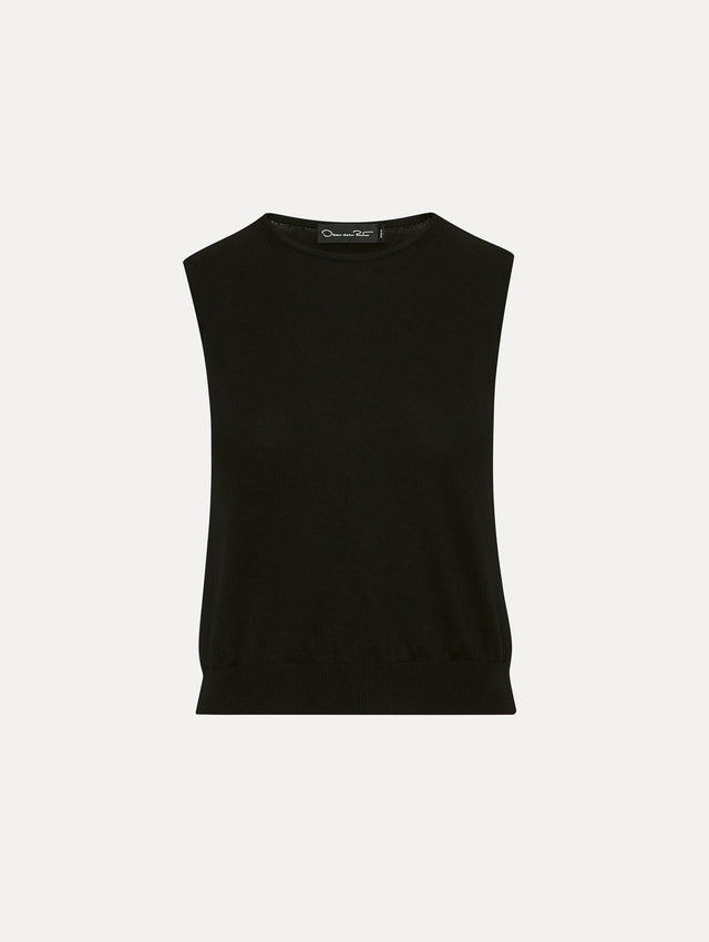 Wool-Blend Black Tank Front View