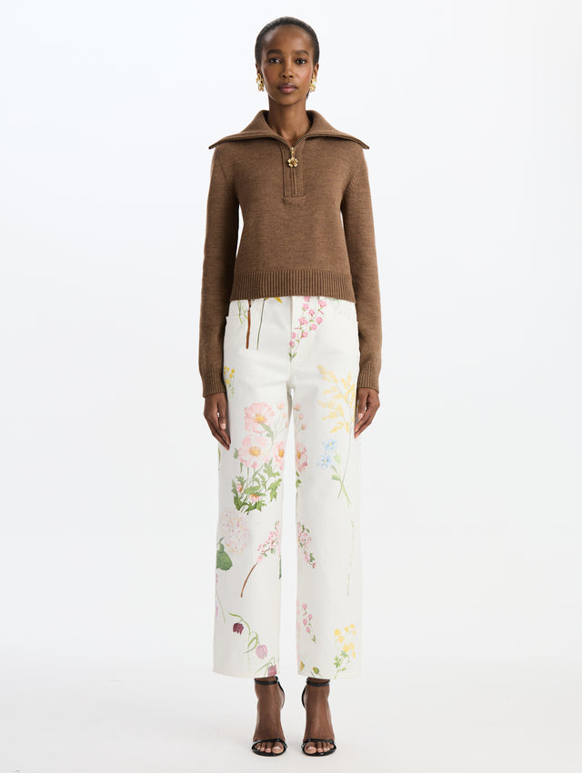 Double Collar Double Zip Pullover