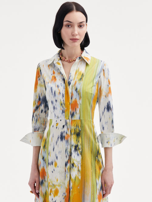 Brush Stroke Shirt Dress