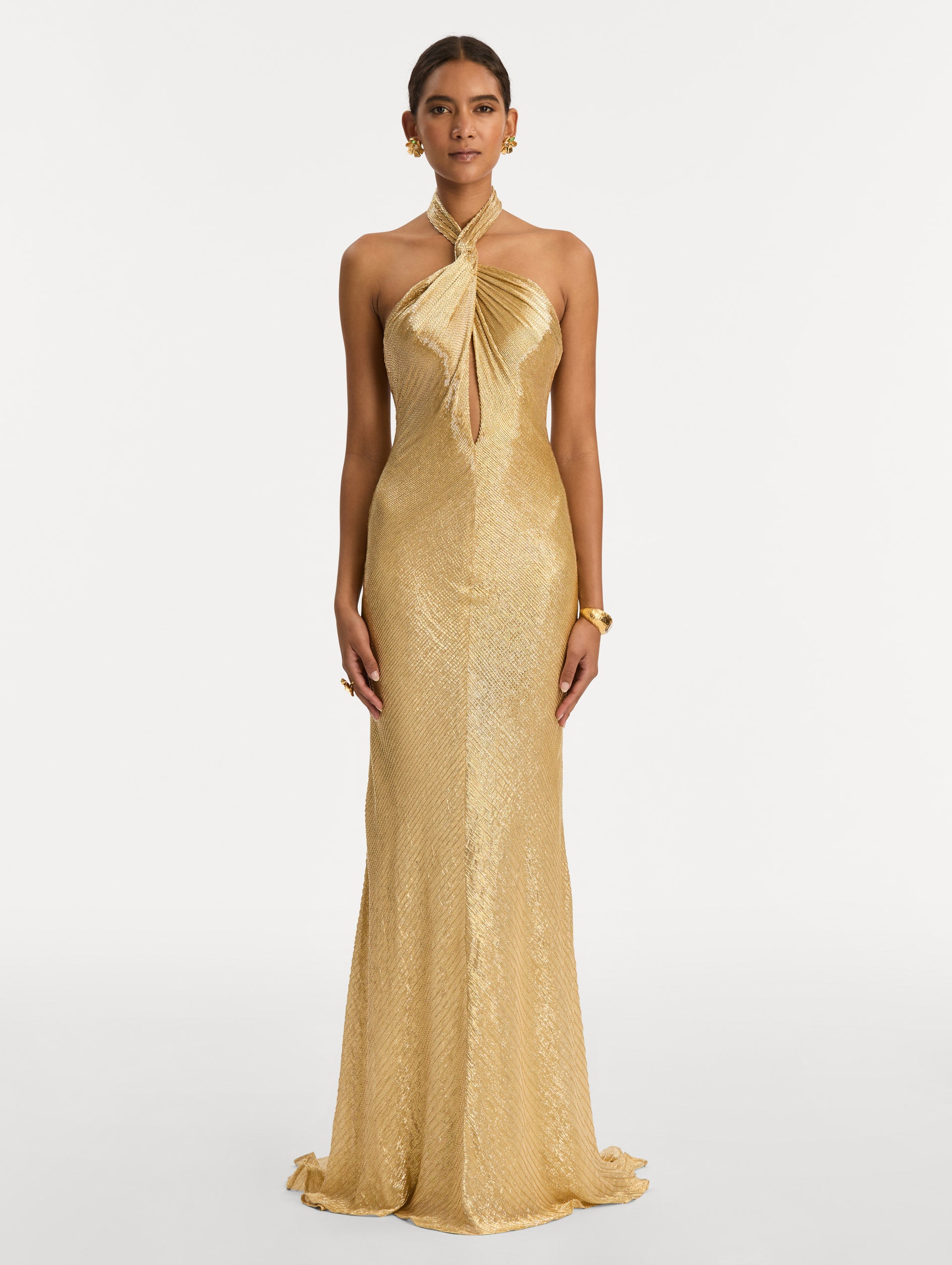 Oscar de La Renta | Bugle Bead Lam Gown Oscar de La Renta | Bugle Bead Lam Gown