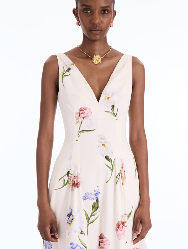 Degradé Iris Cotton Poplin Dress