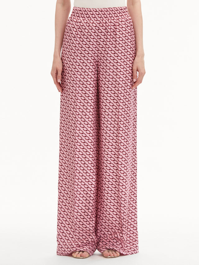 Small Oscar Chain-Link Pant
 in Pink Front View