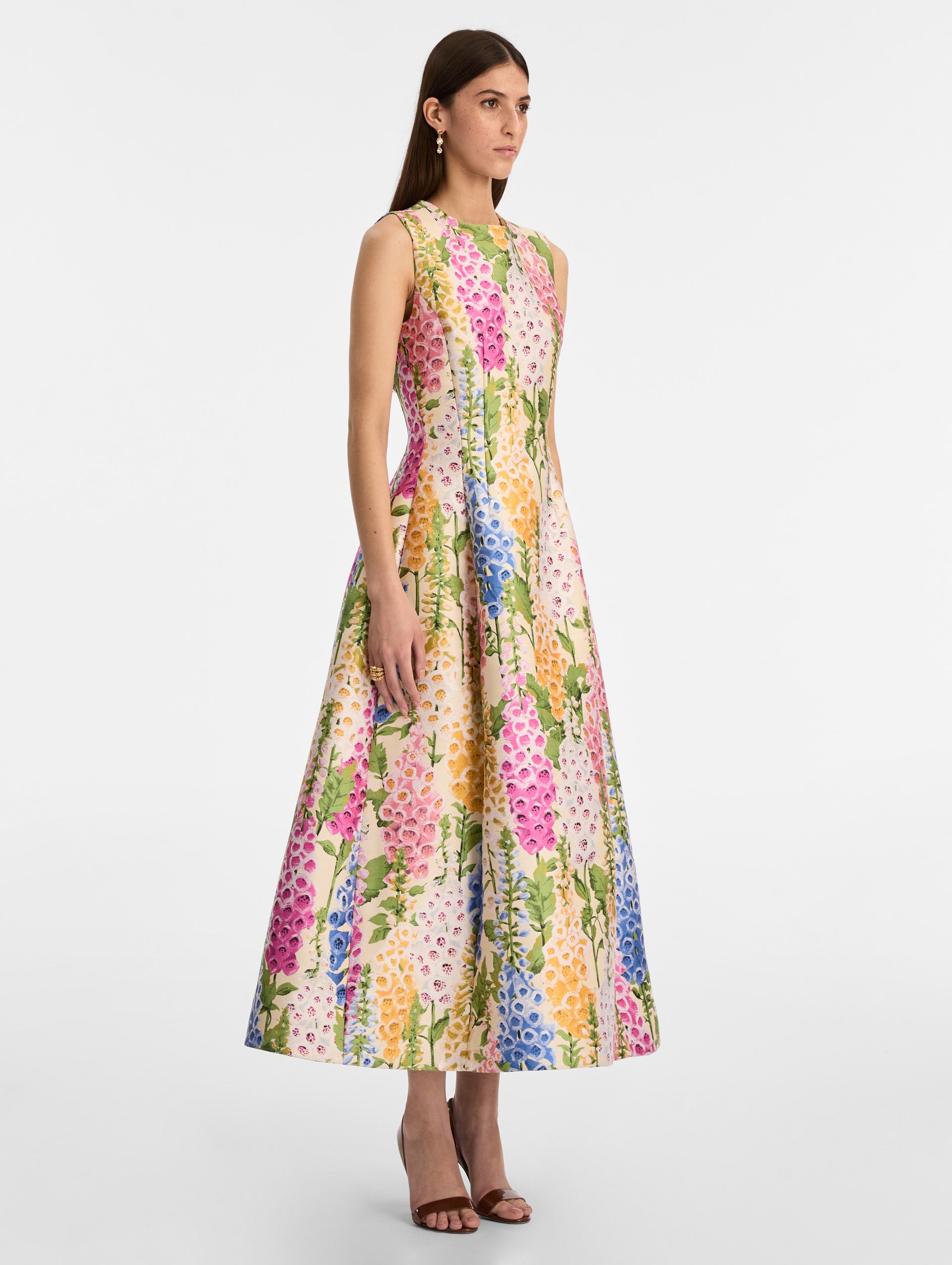 Foxglove Jacquard Cocktail Dress