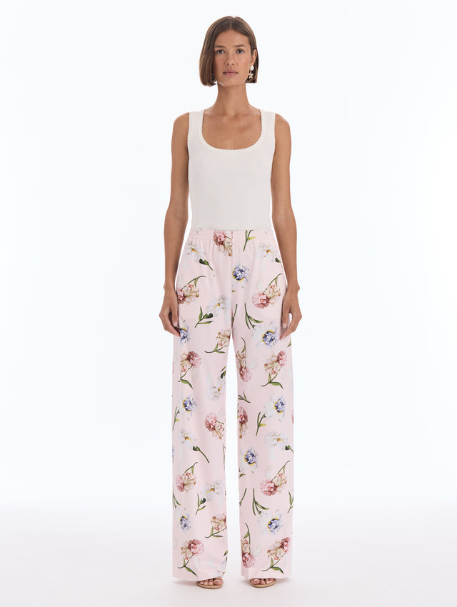 Painted Iris Cotton Poplin Pant