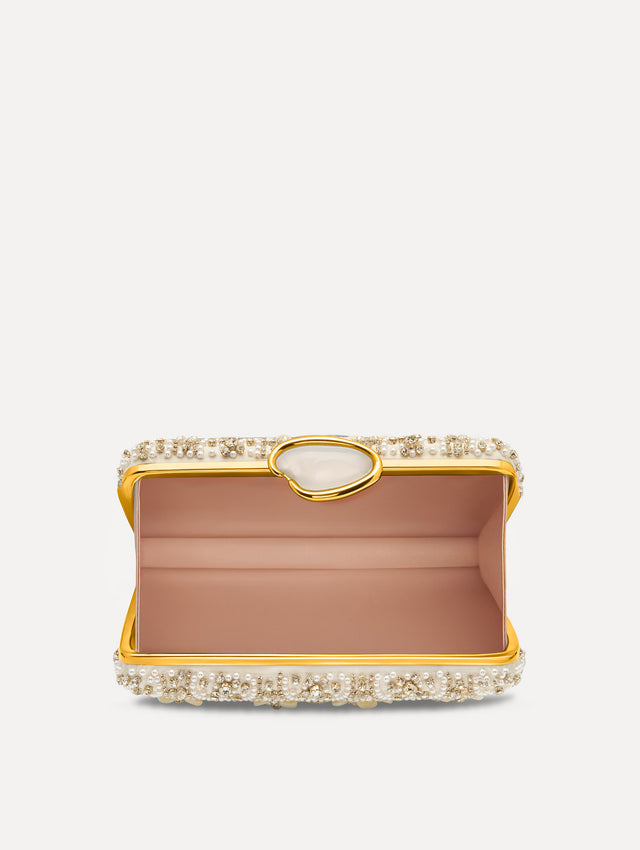 Mother of Pearl Embroidered O Minaudière
