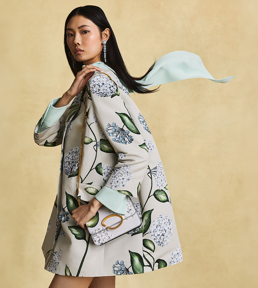 Porcelain Flower Embroidered Dress