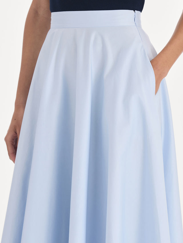 Cotton Poplin Sateen Circle Skirt