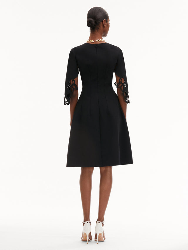 Black Orchid Sleeve Split Neck Midi Dress
Back View