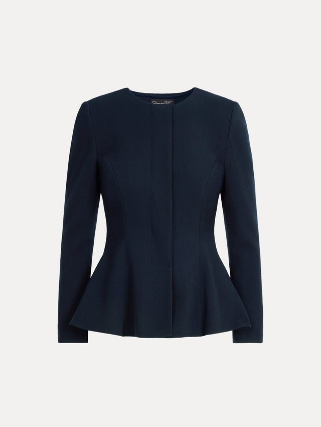 Peplum Wool-Blend Jacket