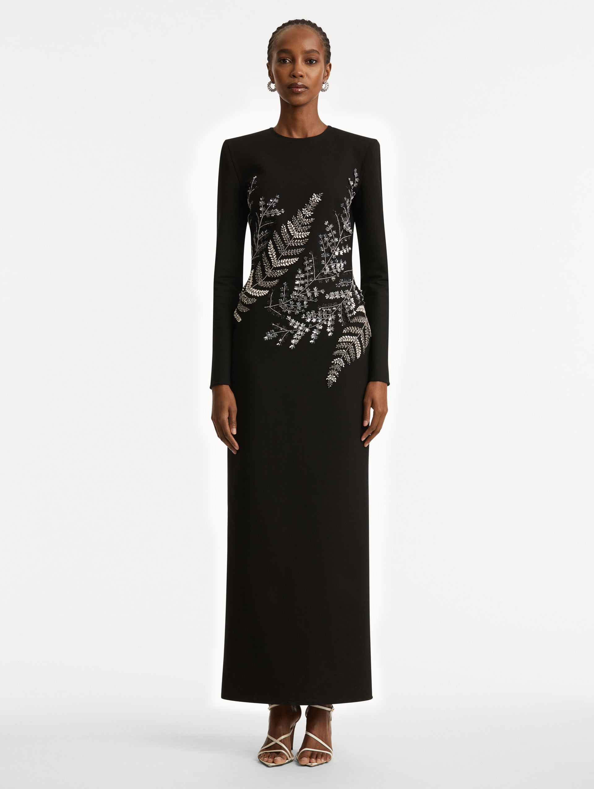Fern Embroidered Long Sleeve Gown Fern Embroidered Long Sleeve Gown