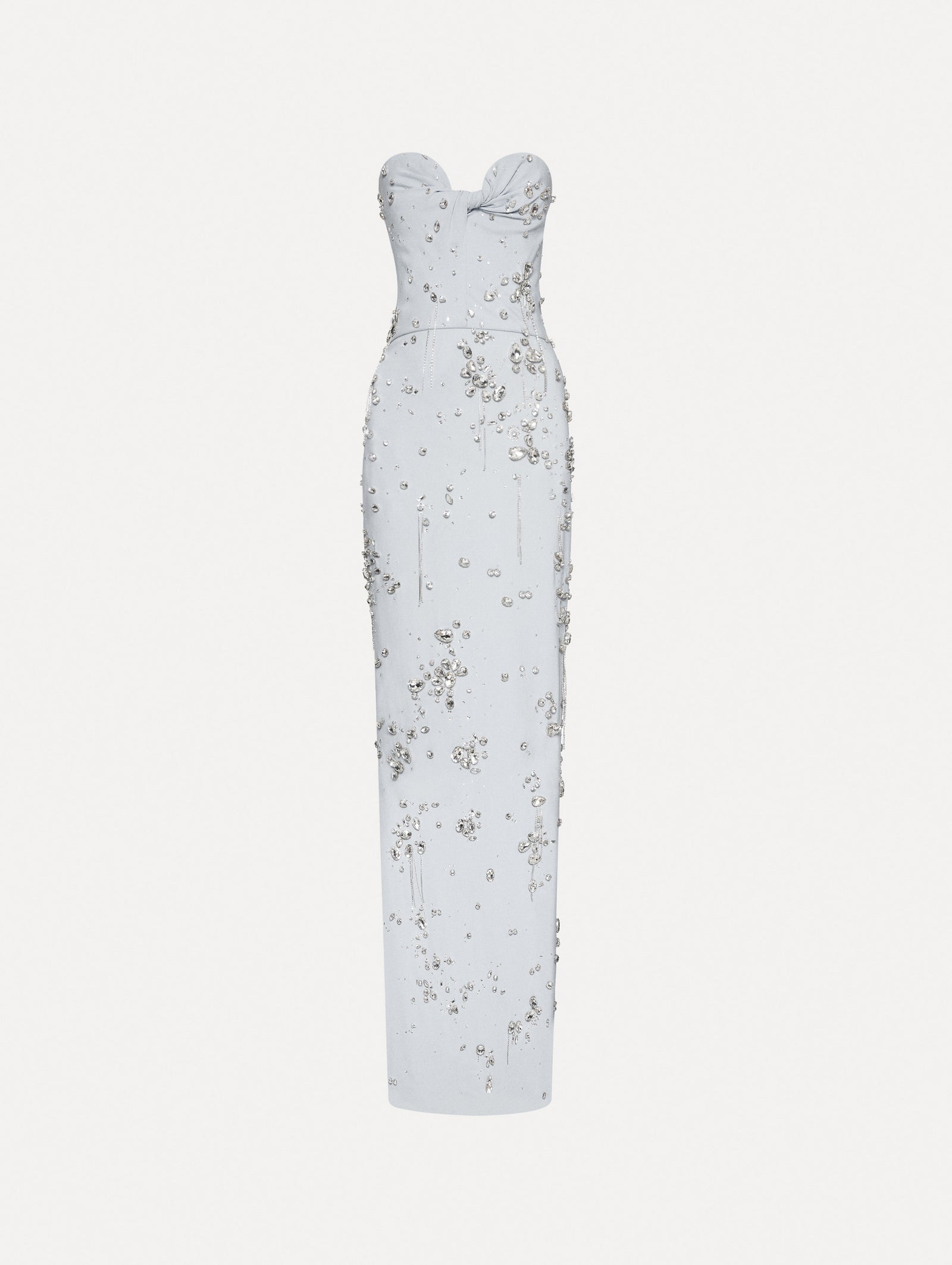 Allure Bridal's Enchanting Crystal-Embroidered Strapless Gown for Unforgettable Occasions