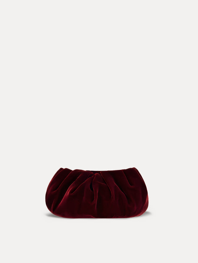 Mini Velvet Bow Clutch Back View