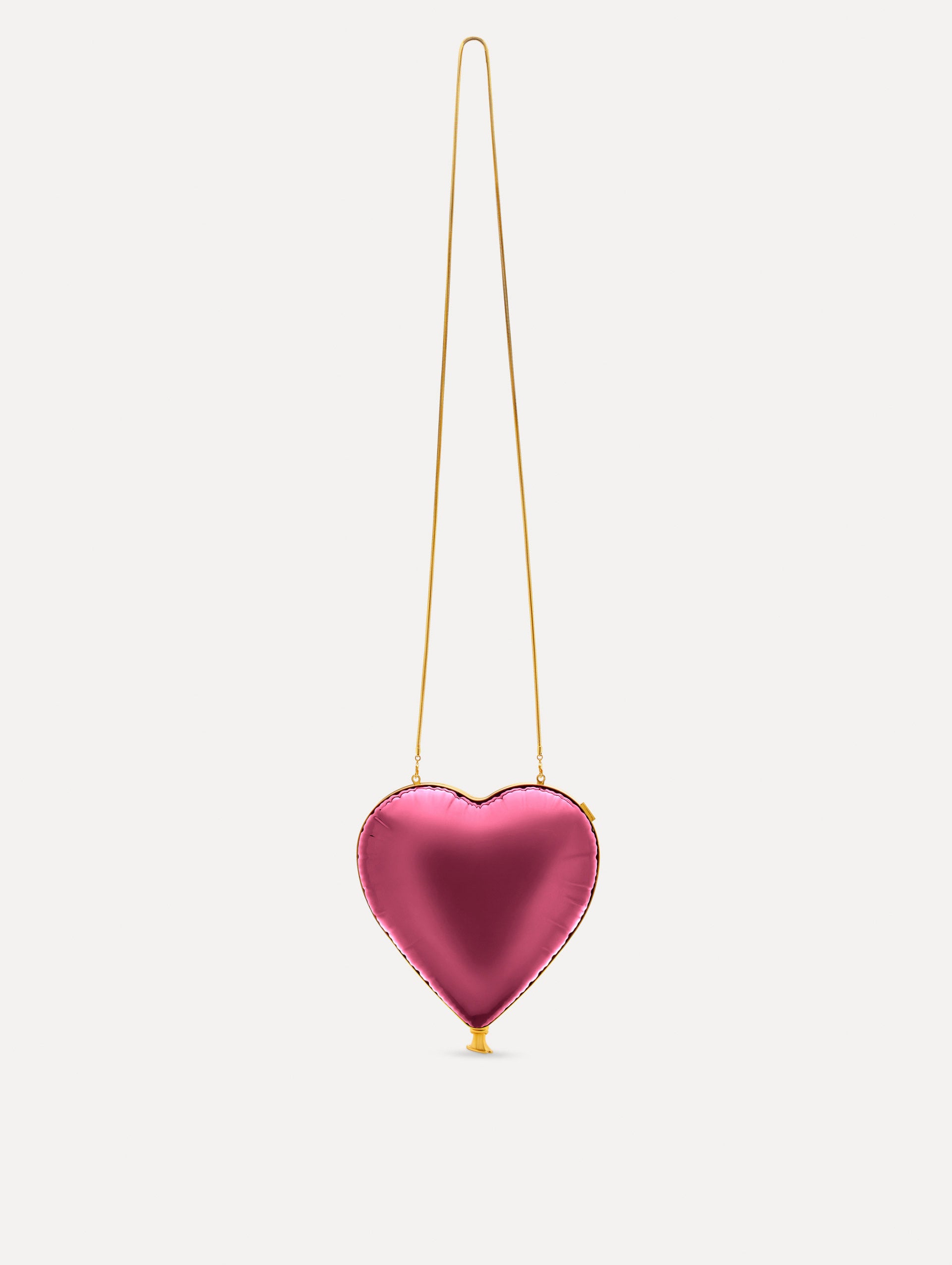 Heart Balloon Bag clutch in Pink Front View