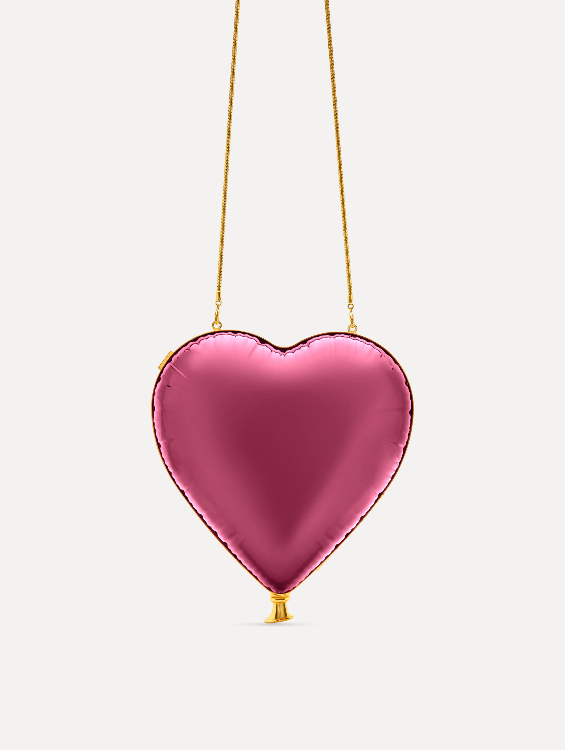 Heart Balloon Bag clutch in Pink Front View