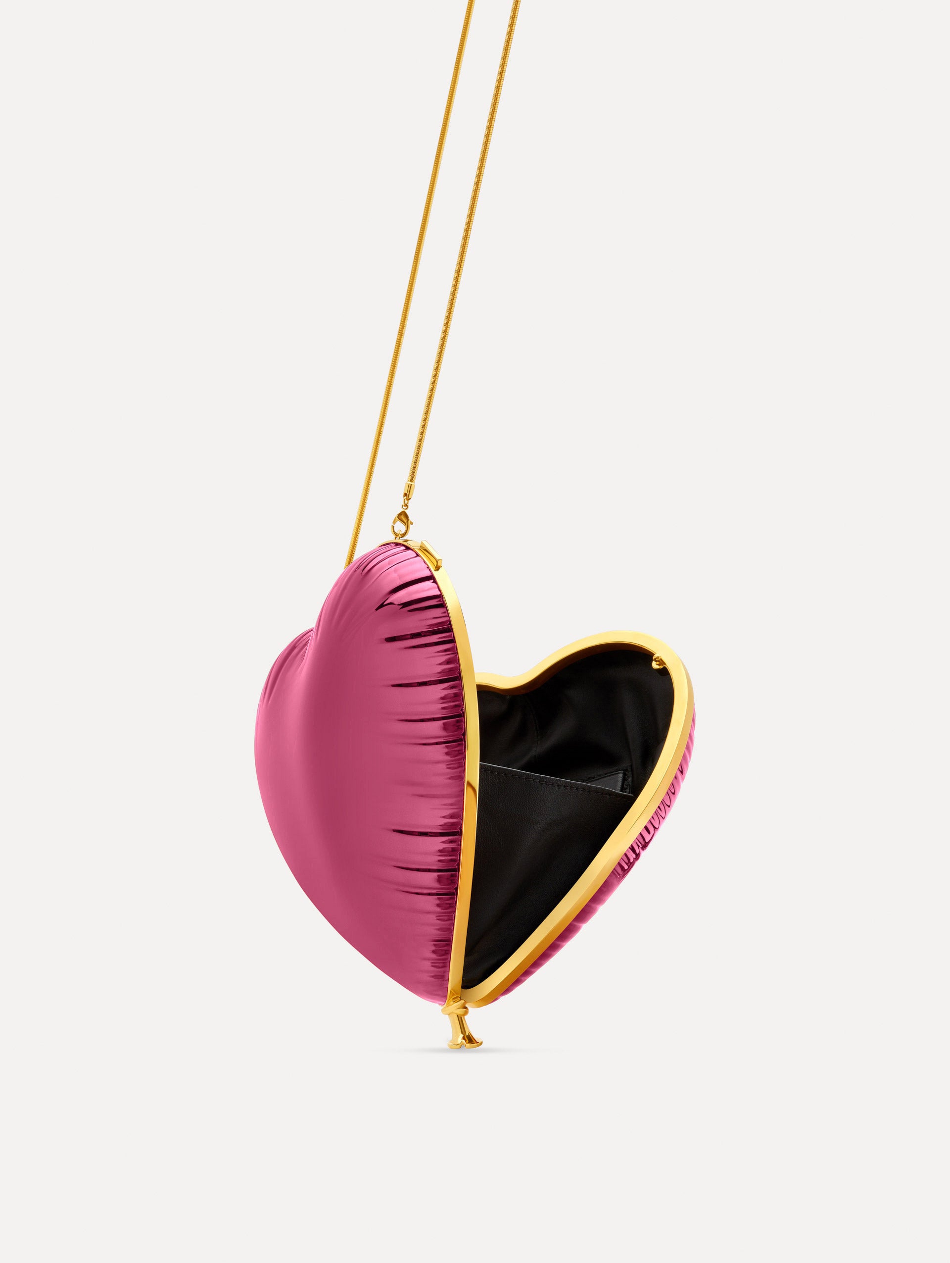 Heart Balloon Bag clutch in Pink Open View