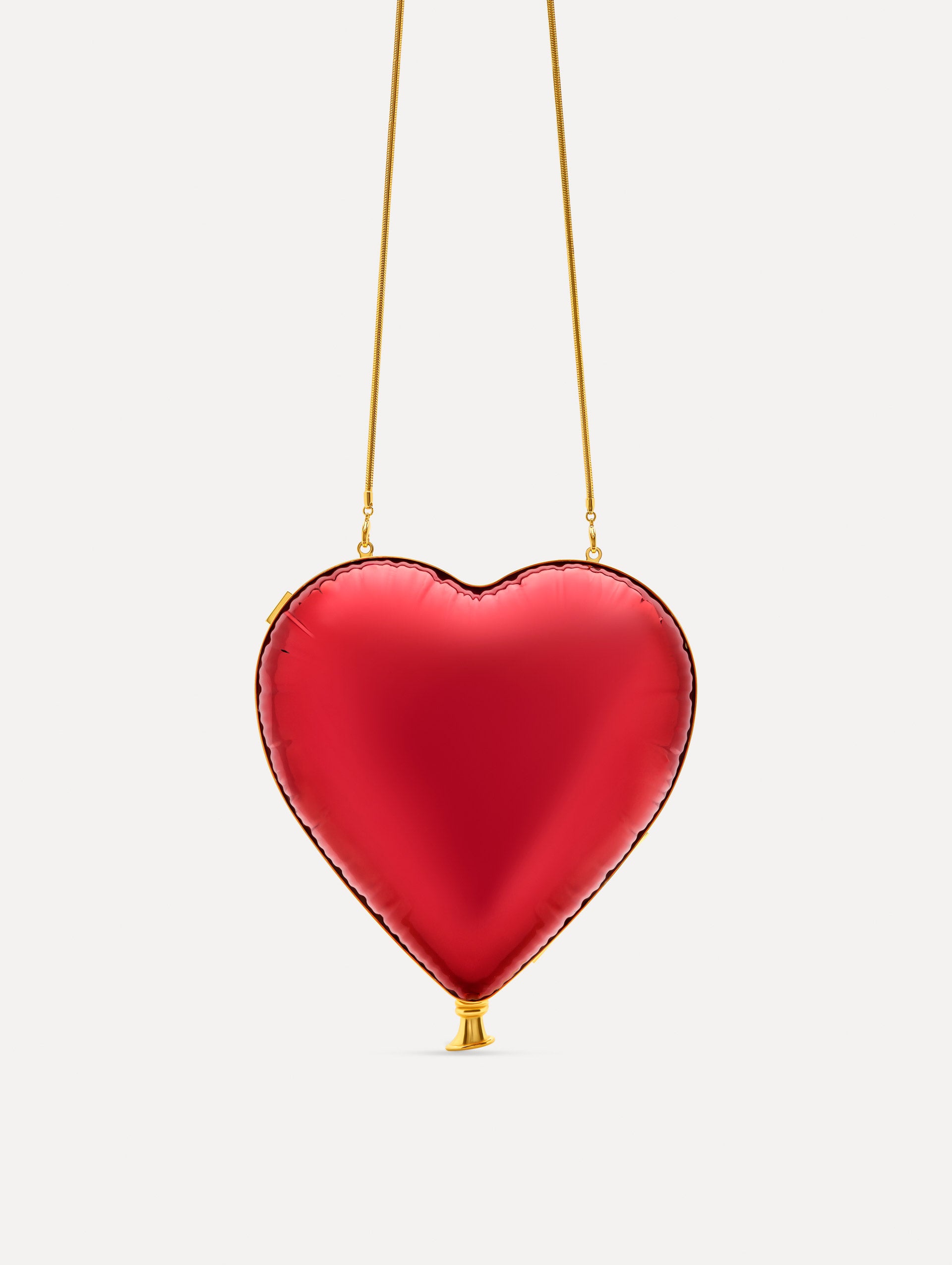 Heart Balloon Bag clutch in Red Front View