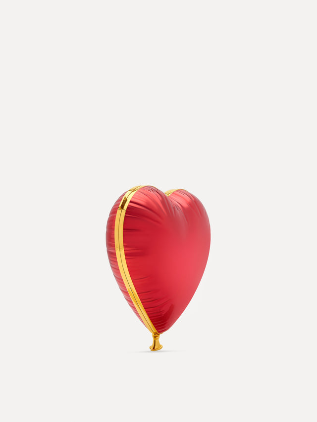 Heart Balloon Bag clutch in Red Side View