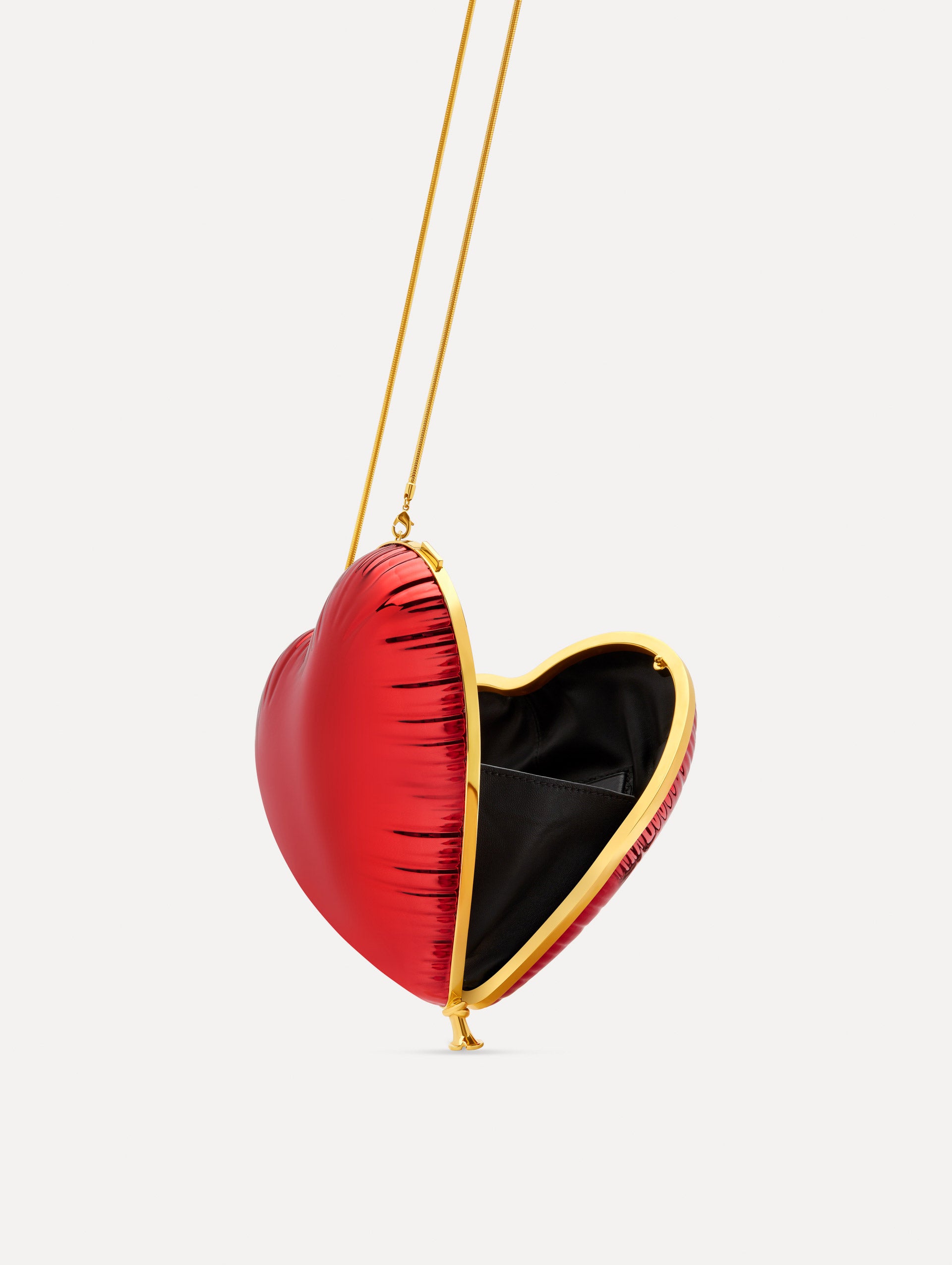 Heart Balloon Bag clutch in Red Open  View