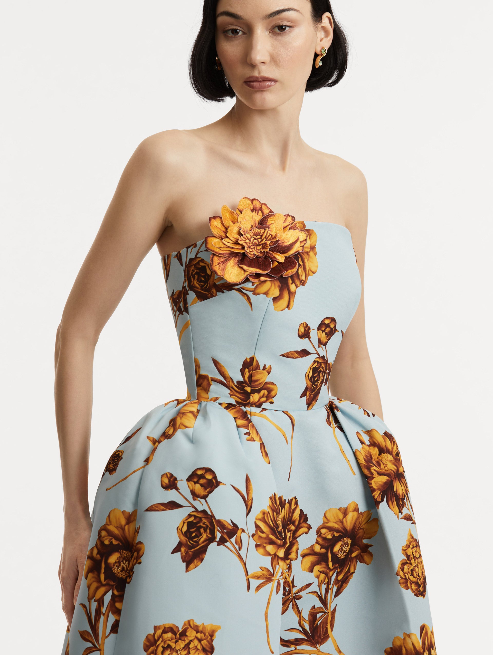 oscar de la renta silk faille dress Caped silk faille gown in pink - Oscar De La Renta
