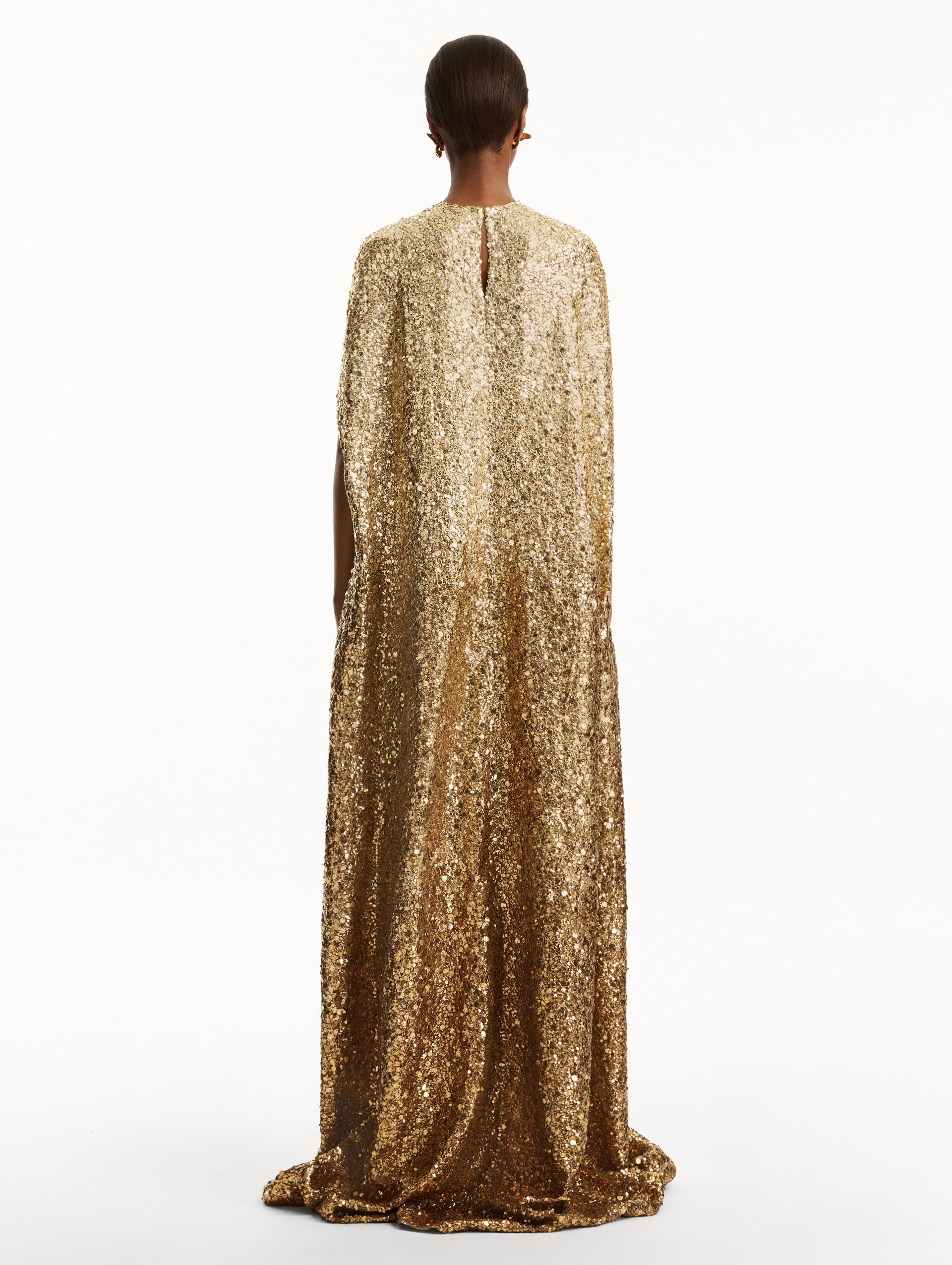 Metallic Ombr Sequin Embroidered Caftan Metallic Ombr Sequin Embroidered Caftan