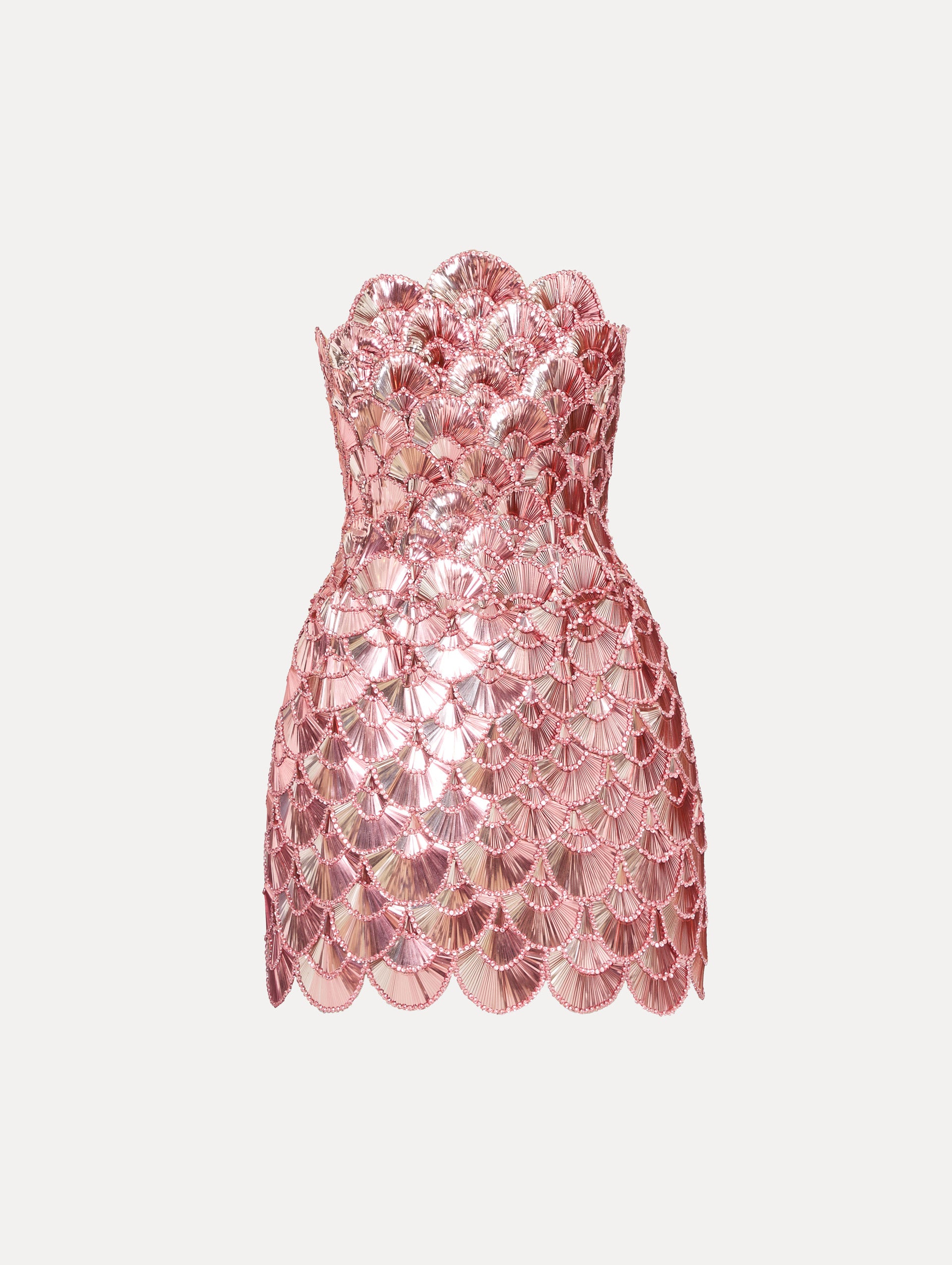 Sequin Scallop Embroidered Dress