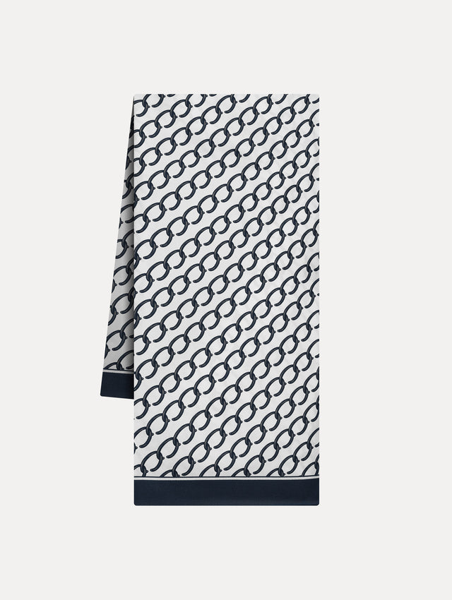 Oscar Chain-Link Silk Scarf