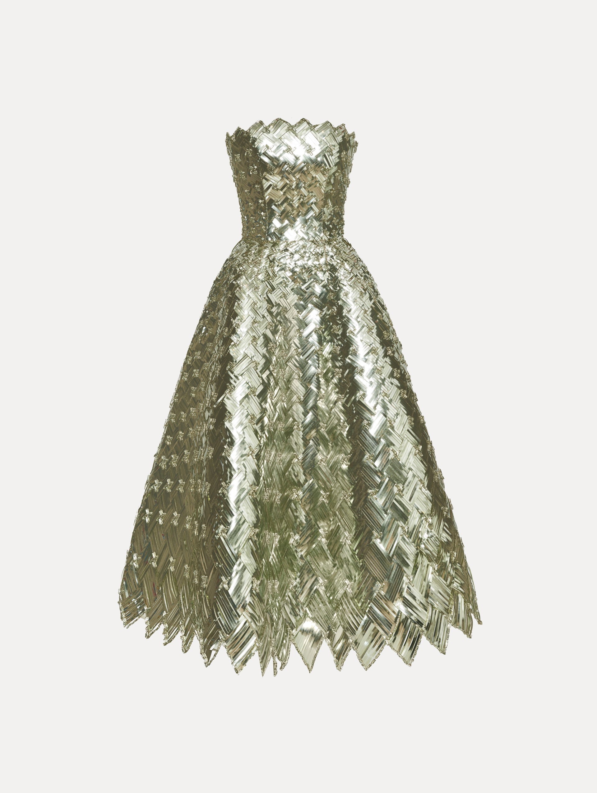 oscar de la renta sequin scallop embroidered dress Mia Wedding Dress – BirdieBridalFW