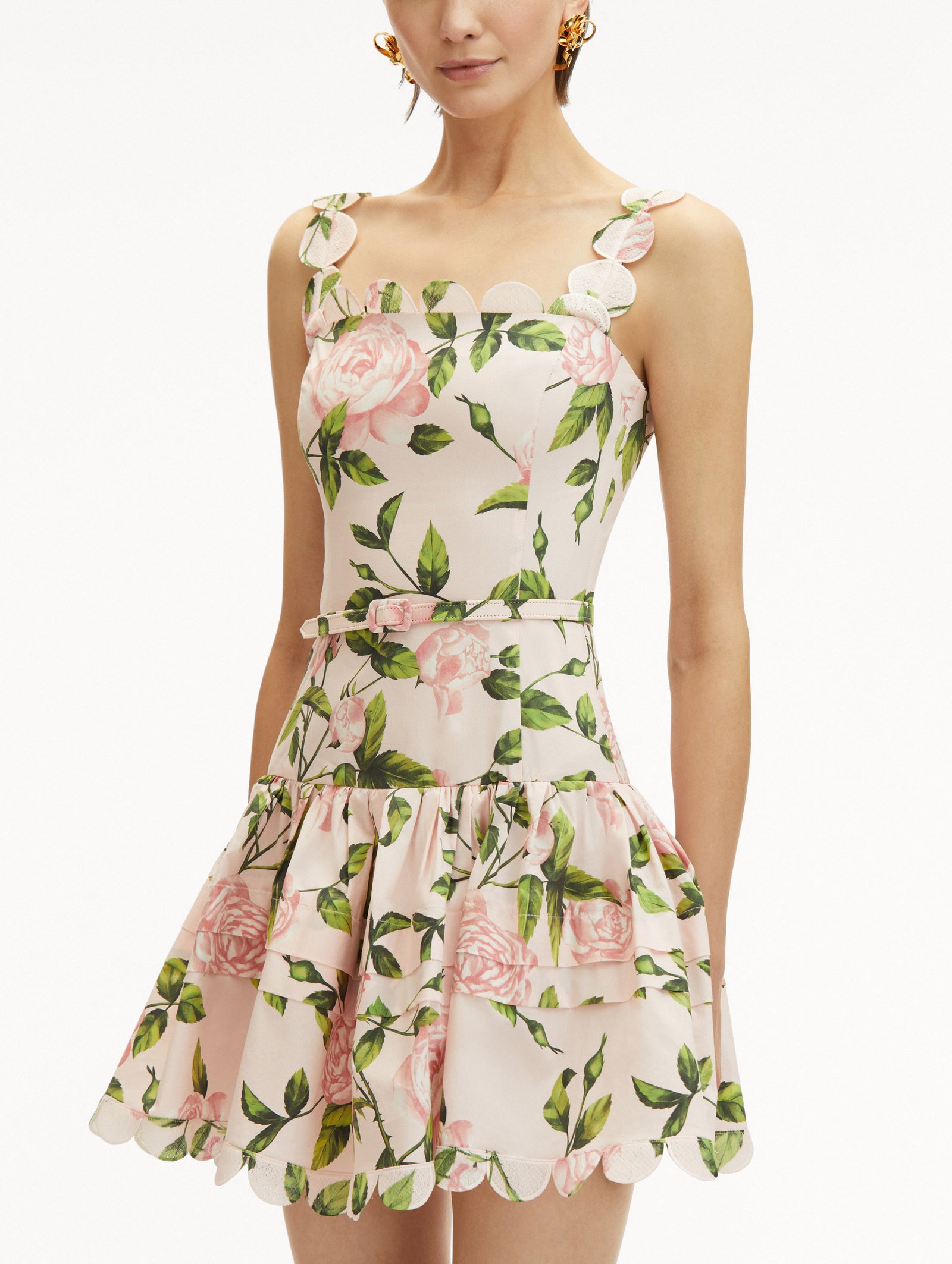 Rose Print Poplin Mini Dress main image 1