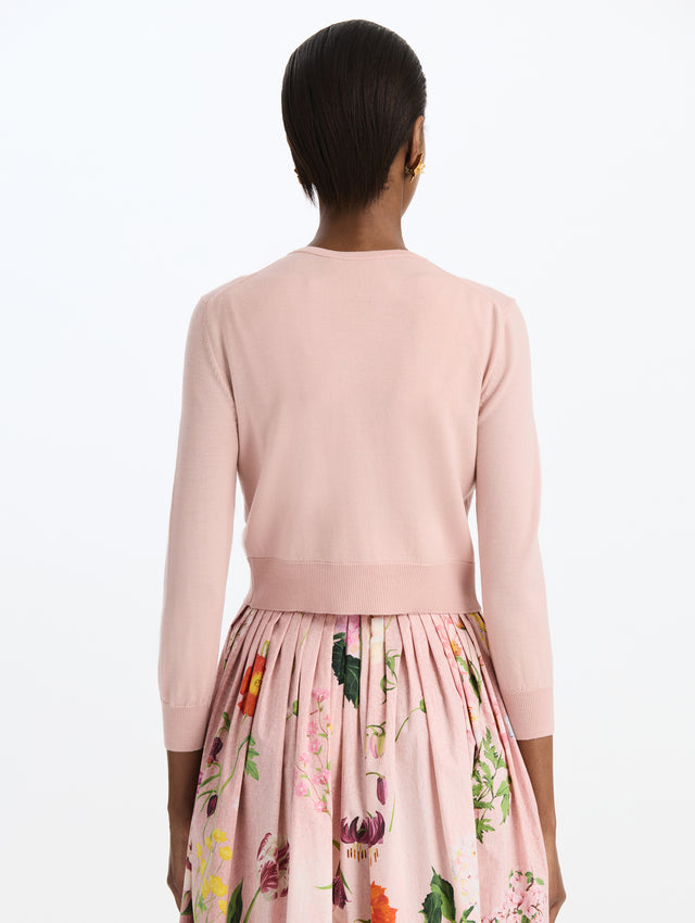 Mixed Botanical Threadwork Cardigan