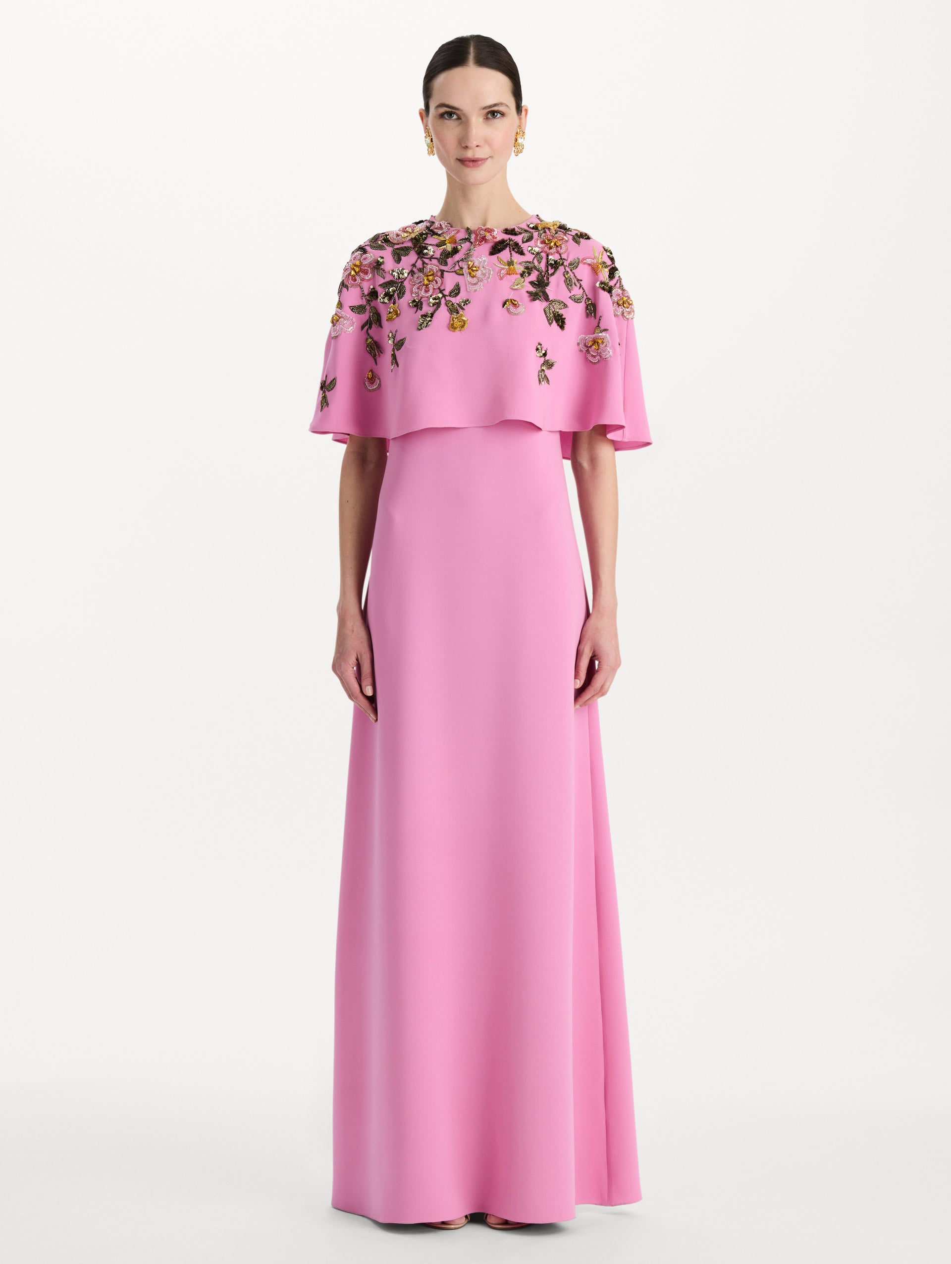 Beaded Mixed Botanical Embroidered Caftan